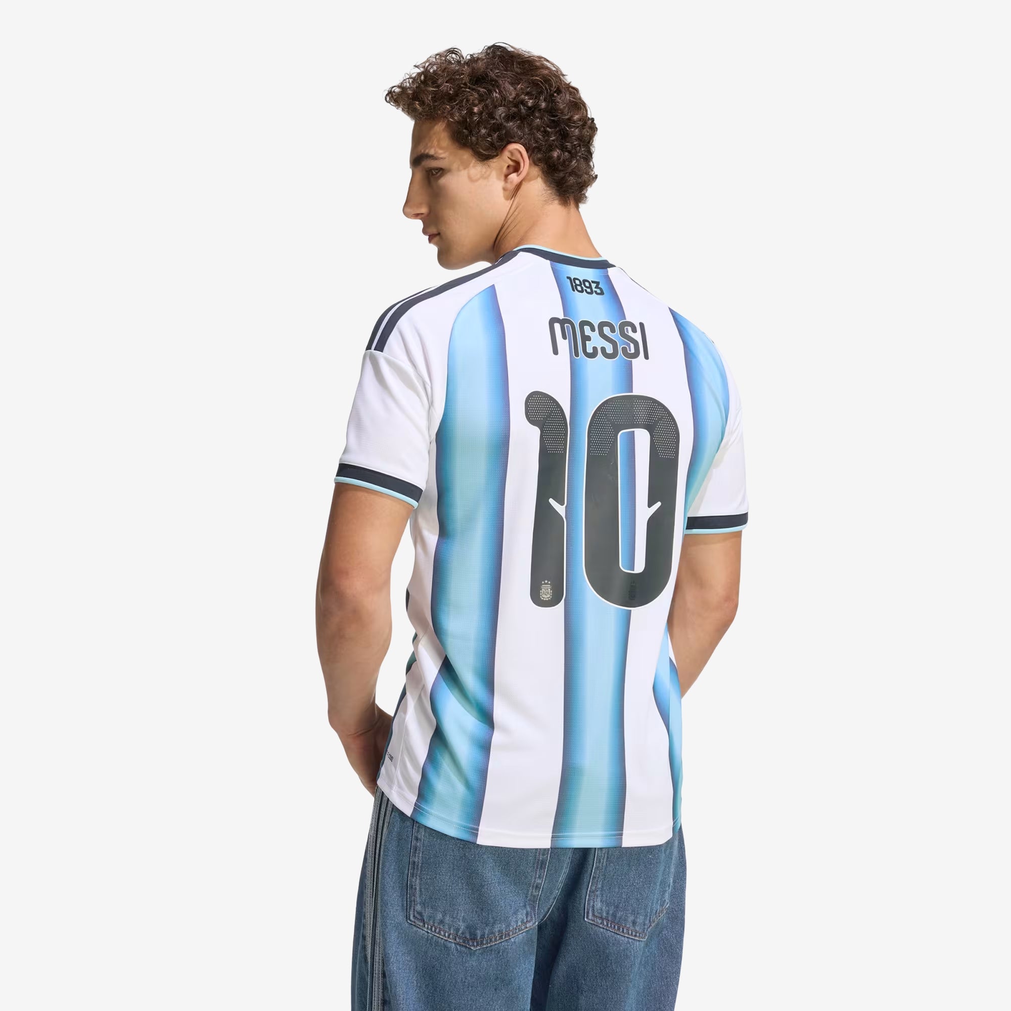 adidas Argentina 2026 Stadium Home Messi Men's Soccer Jersey - White / Icey Blue / Light Blue