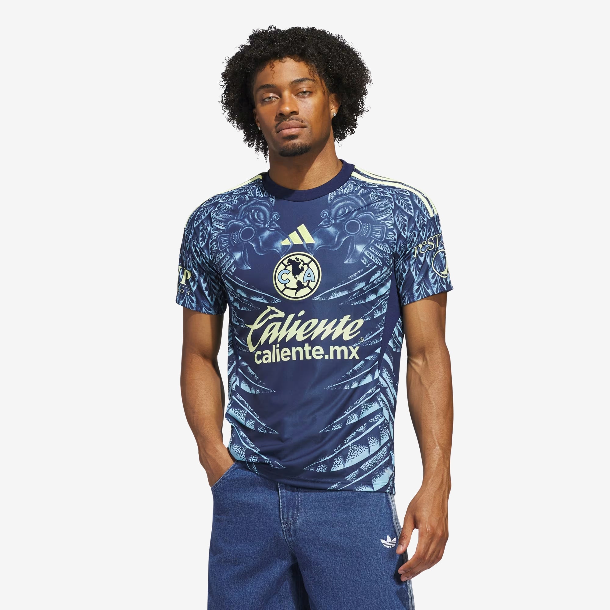 adidas Club América 2025/26 Stadium Away Men's Soccer Jersey - Team Navy Blue 2