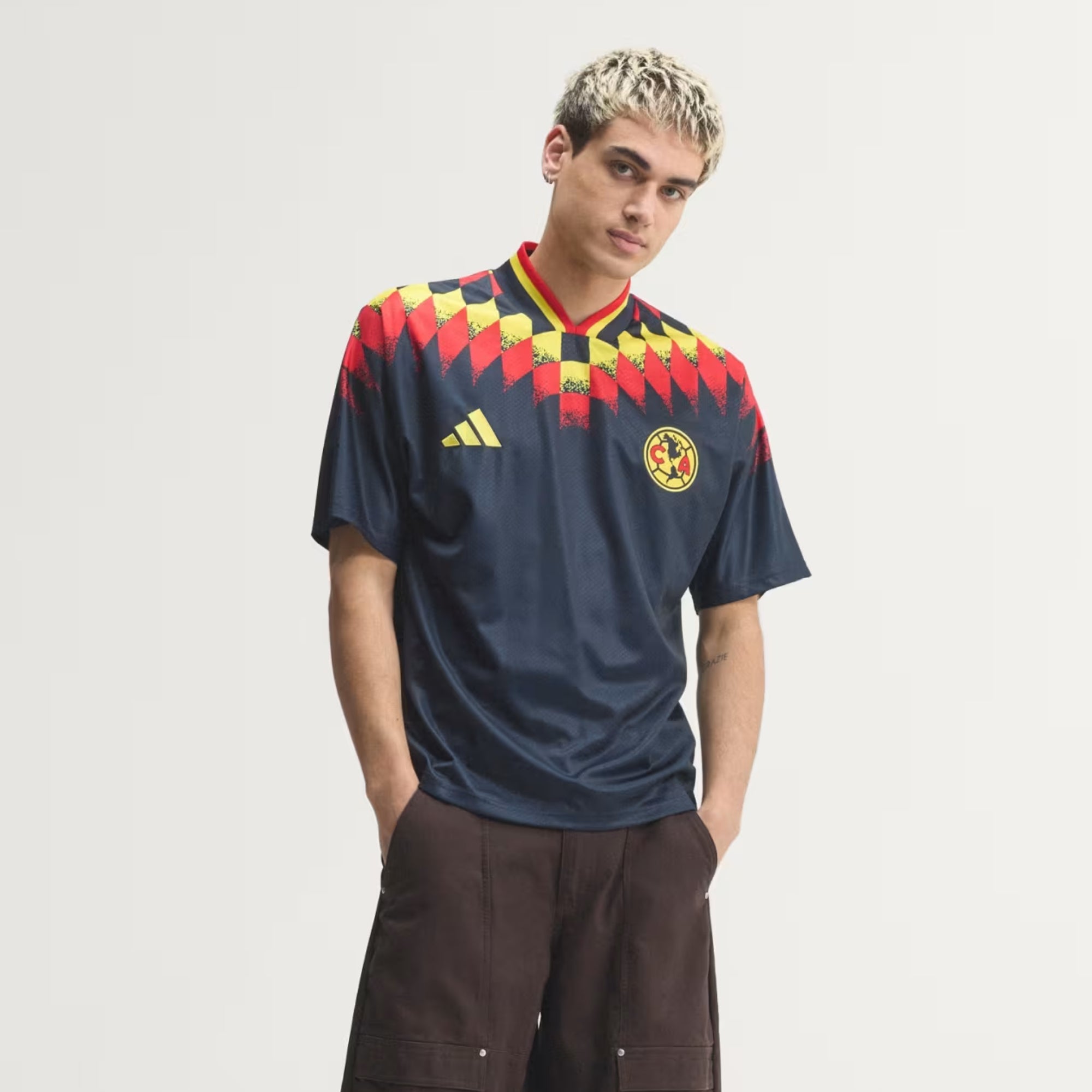 adidas Club America Stadium Men's Soccer Jersey - Legend Ink