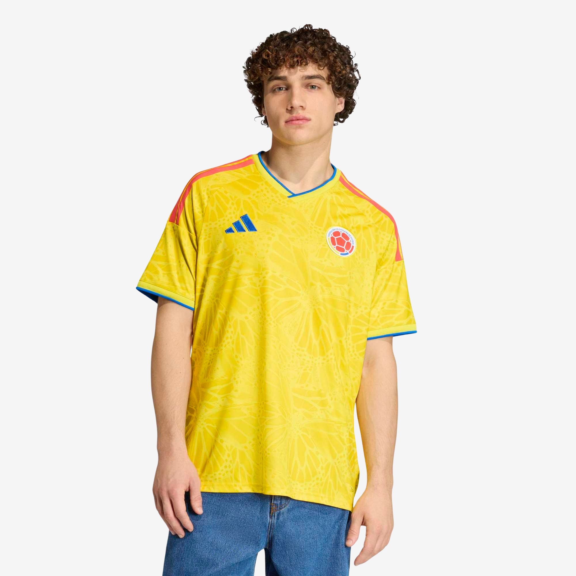 adidas Colombia 2026 Stadium Home Men's Soccer Jersey - Impact Yellow