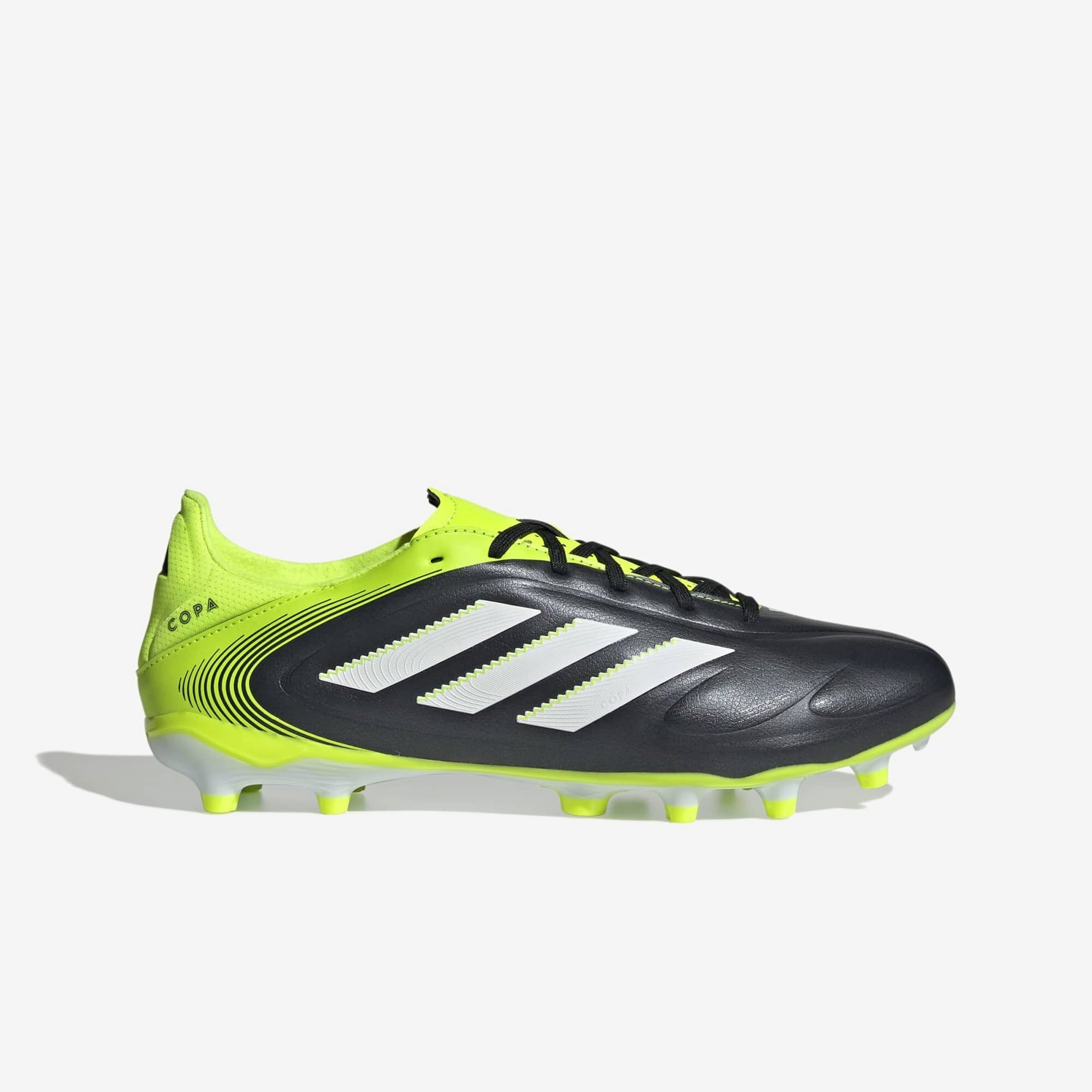 adidas Copa Pure 3 League Firm/Multi-Ground Low-Top Soccer Cleats - Core Black / Cloud White / Lucid Lemon
