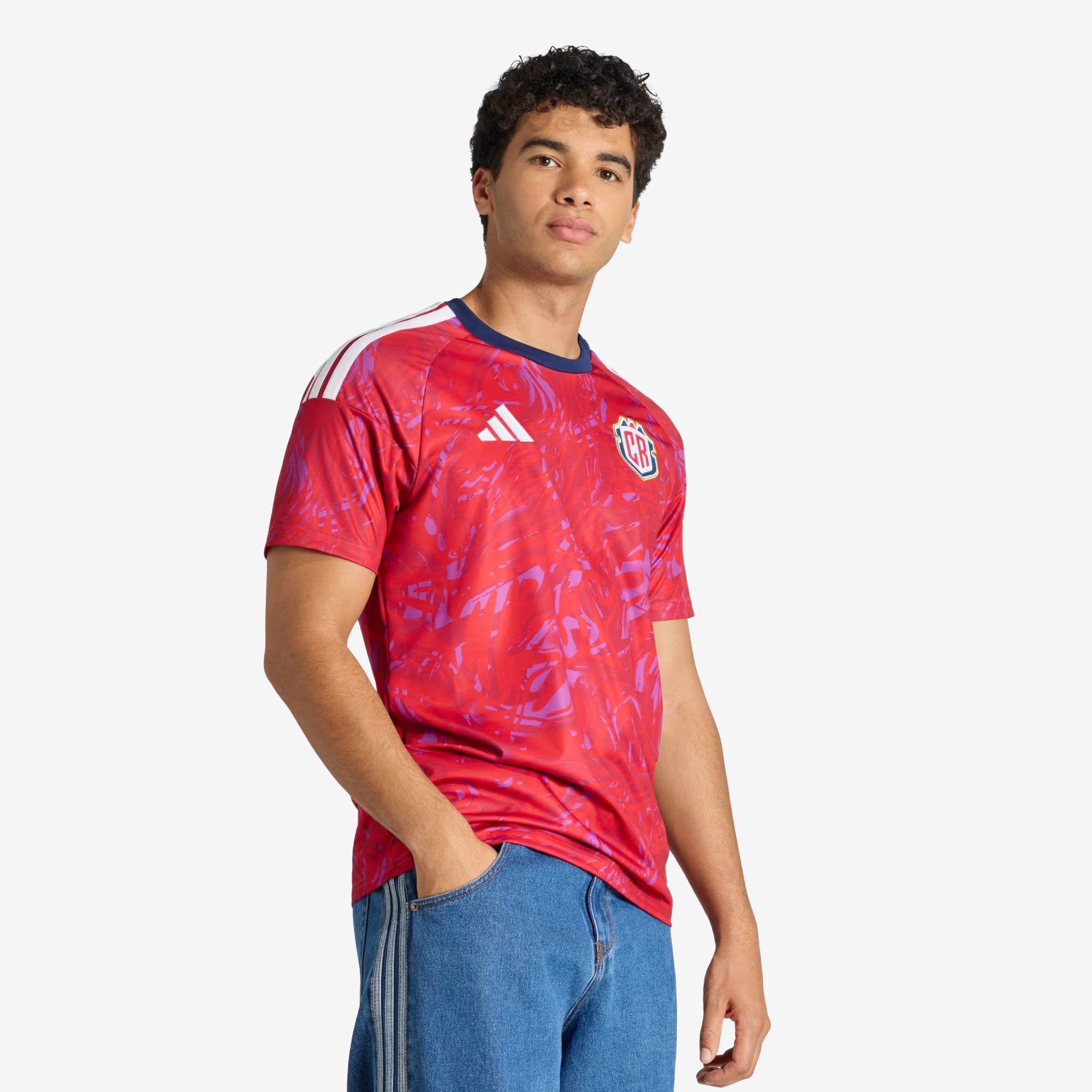 adidas Costa Rica 2026 Stadium Home Men's Soccer Jersey - Collegiate Red