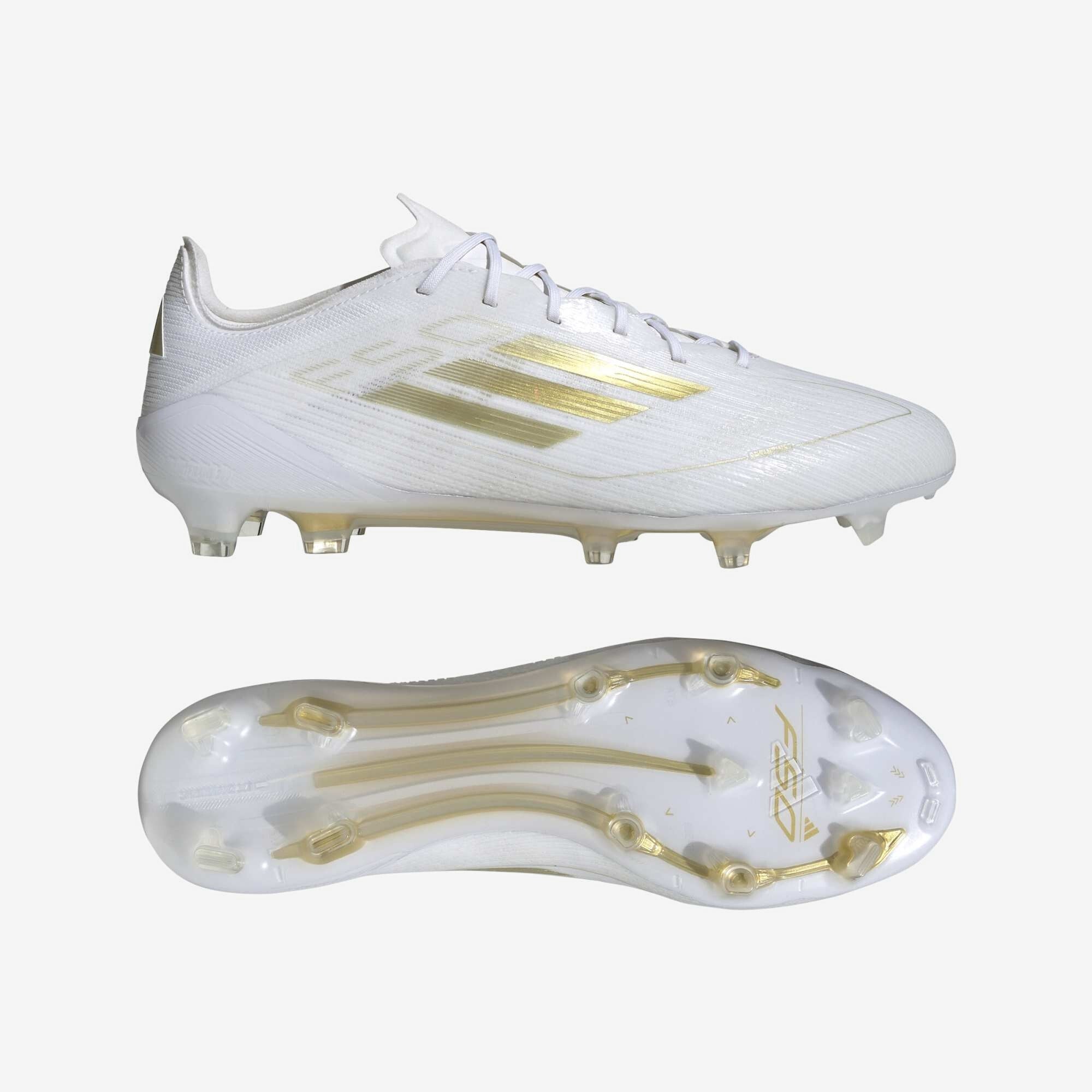 adidas F50 Elite Firm-Ground Low-Top Soccer Cleats - Cloud White / Gold Metallic / Cloud White