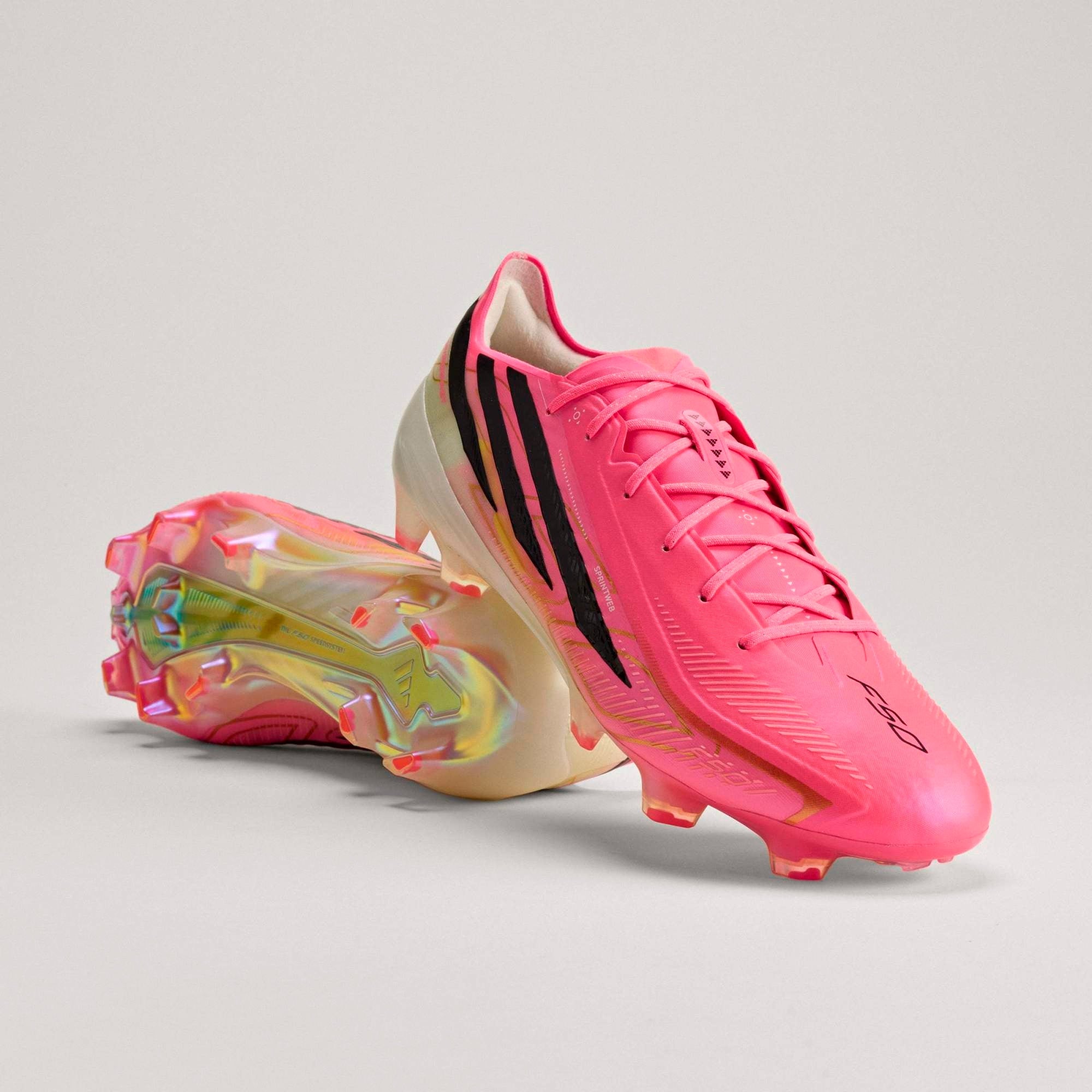 adidas F50 Hyperfast Elite Firm-Ground Low-Top Soccer Cleats - Solar Turbo / Core Black / Gold Met.