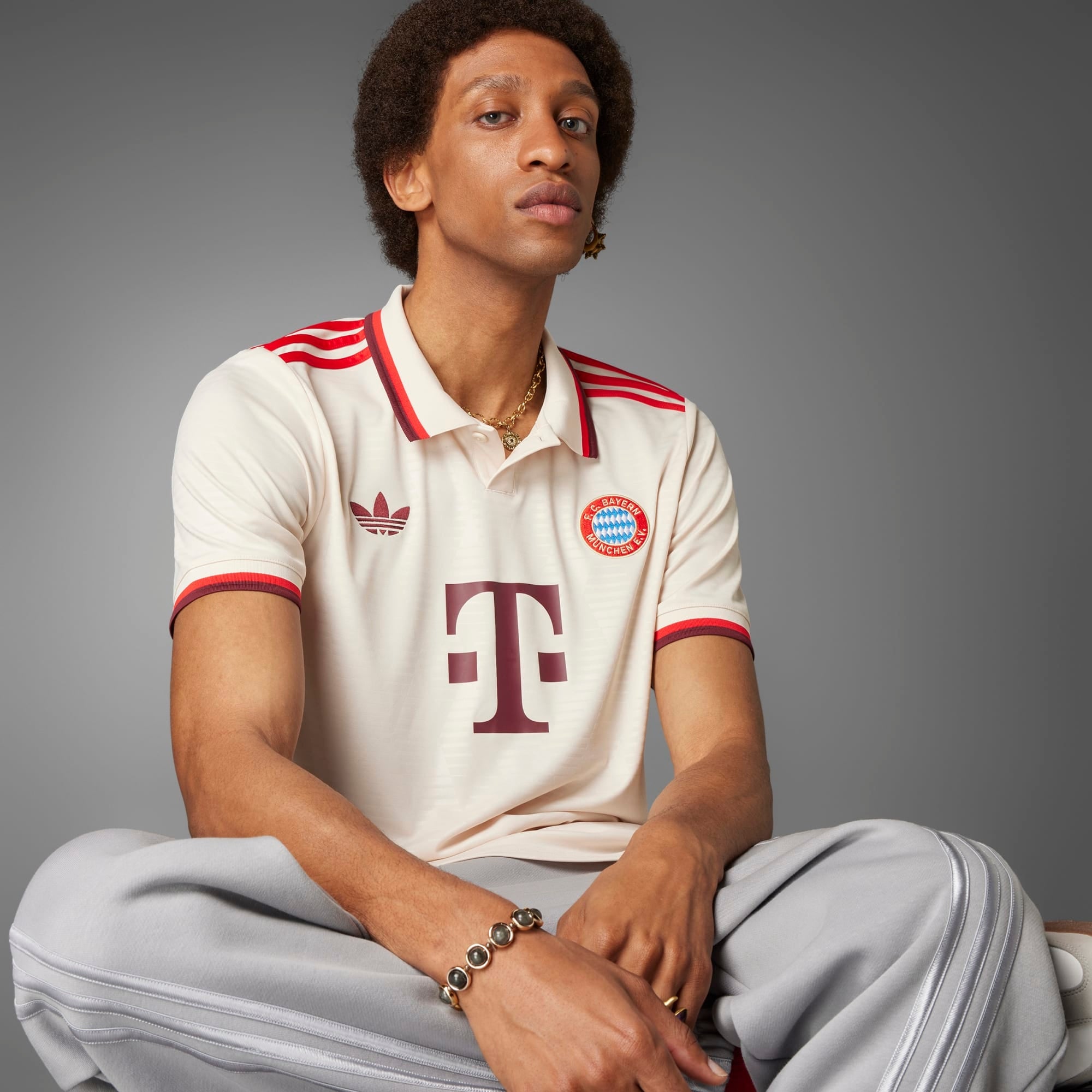 adidas FC Bayern 2024/25 Stadium Third Men's AEROREADY Soccer Replica Jersey - Linen