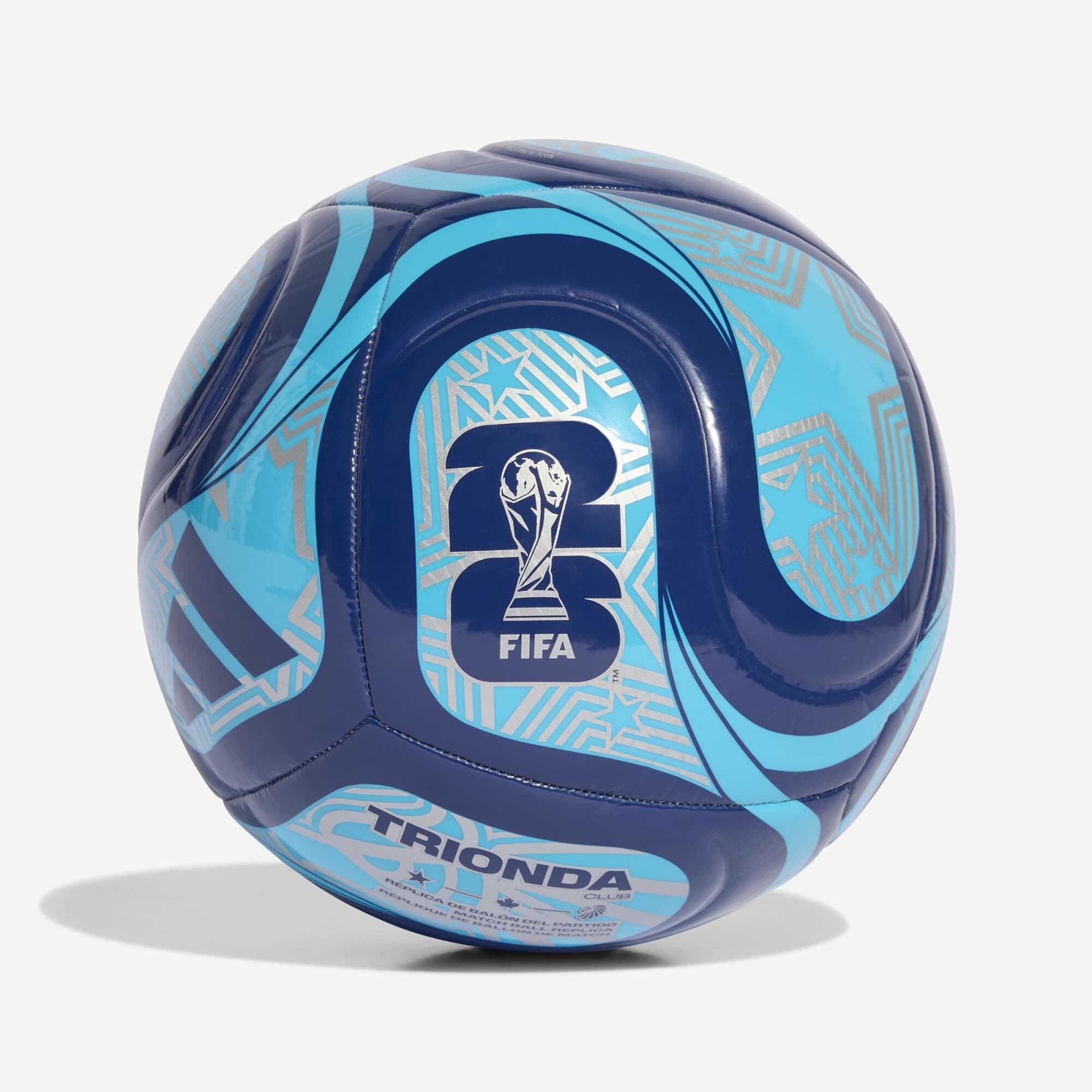 adidas FIFA World Cup 26™ Trionda Club Soccer Ball - Night Indigo / Semi Pink Glow / Silver Metallic