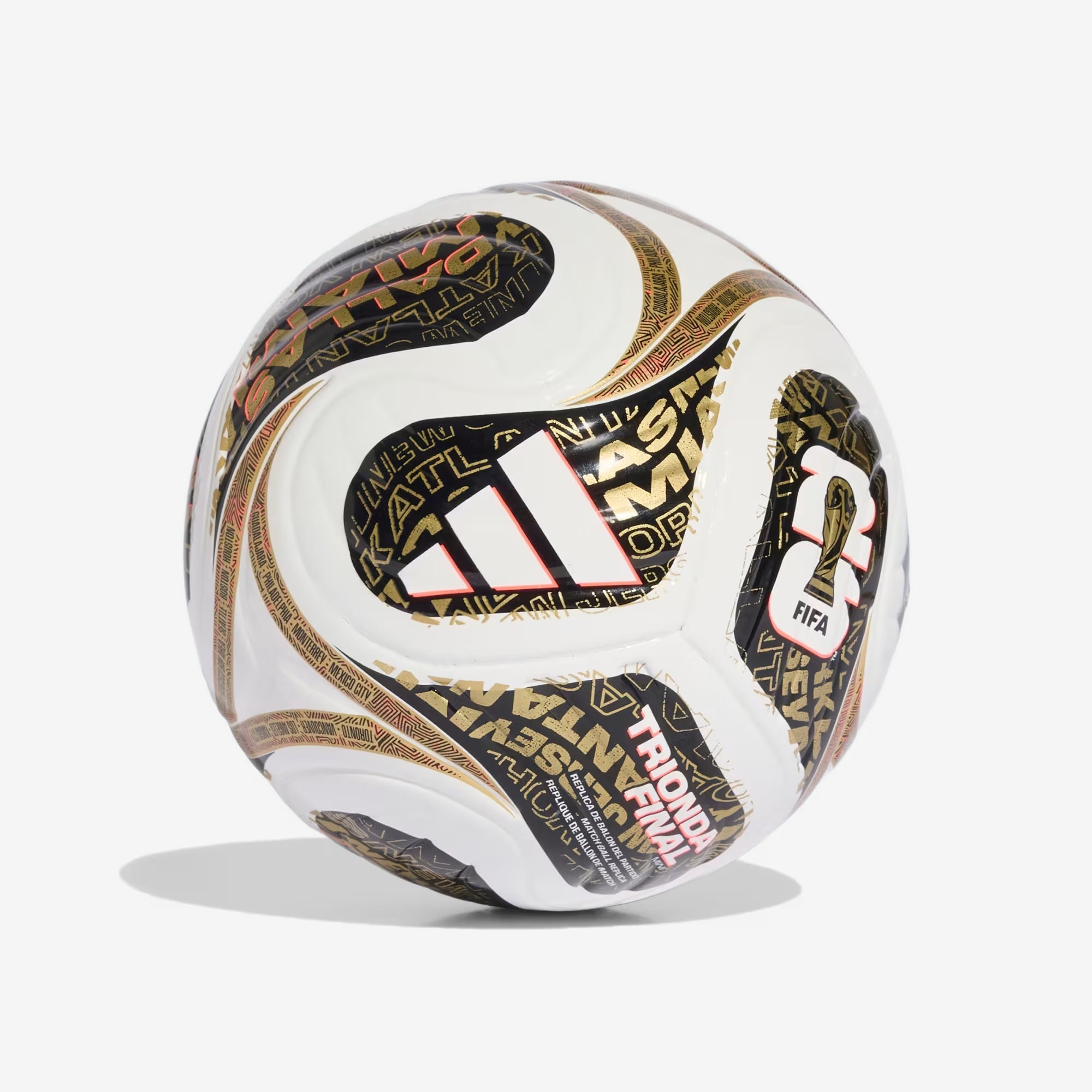 adidas FIFA World Cup 26™ Trionda Finals Mini Soccer Ball - White / Black / Gold Metallic