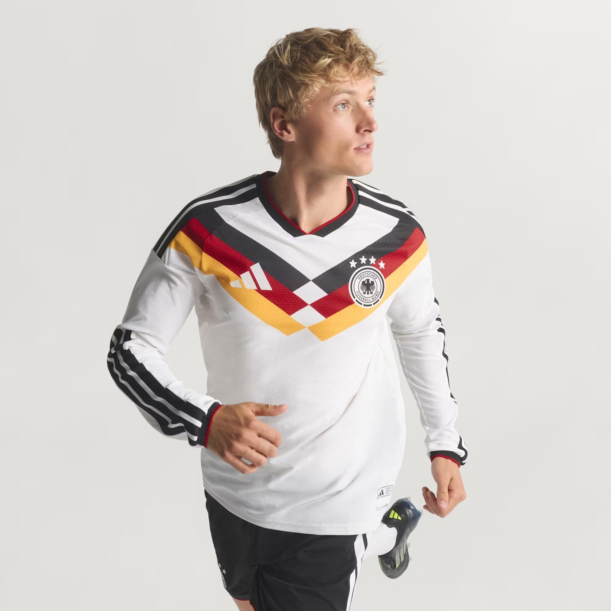germany soccer gear adidas Men's Germany 26 Home Authentic Long Sleeve Jersey, White / 2XL