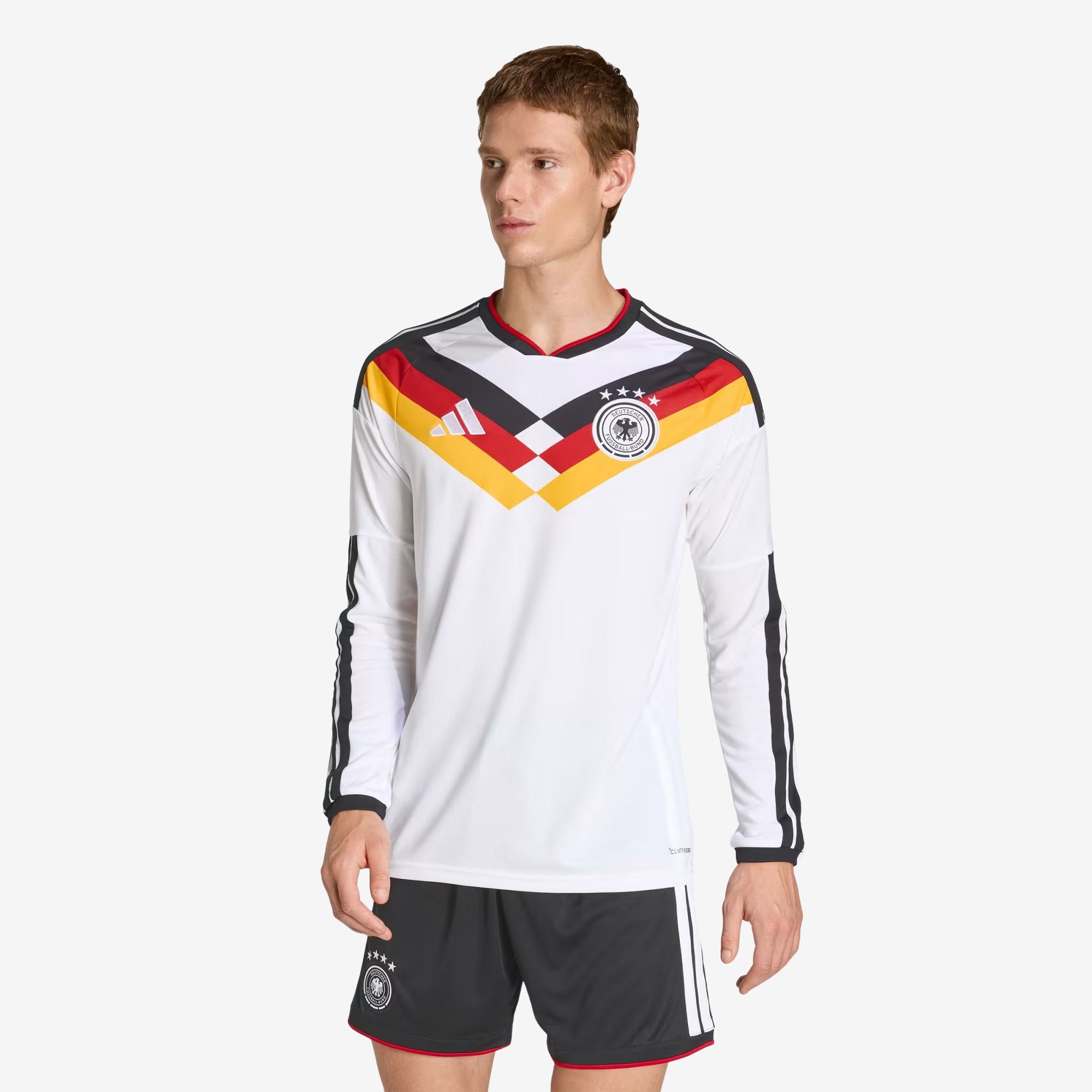adidas Germany 2026 Stadium Home Men's Soccer Long-Sleeve Jersey - White