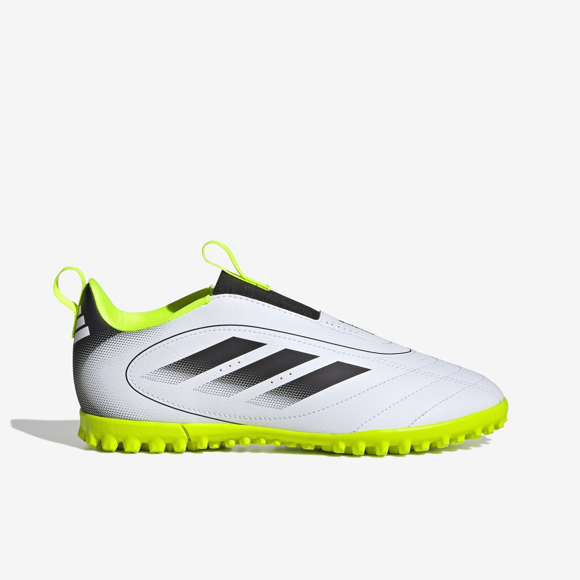 adidas Goletto IX Laceless Turf Soccer Shoes Kids White 3.5