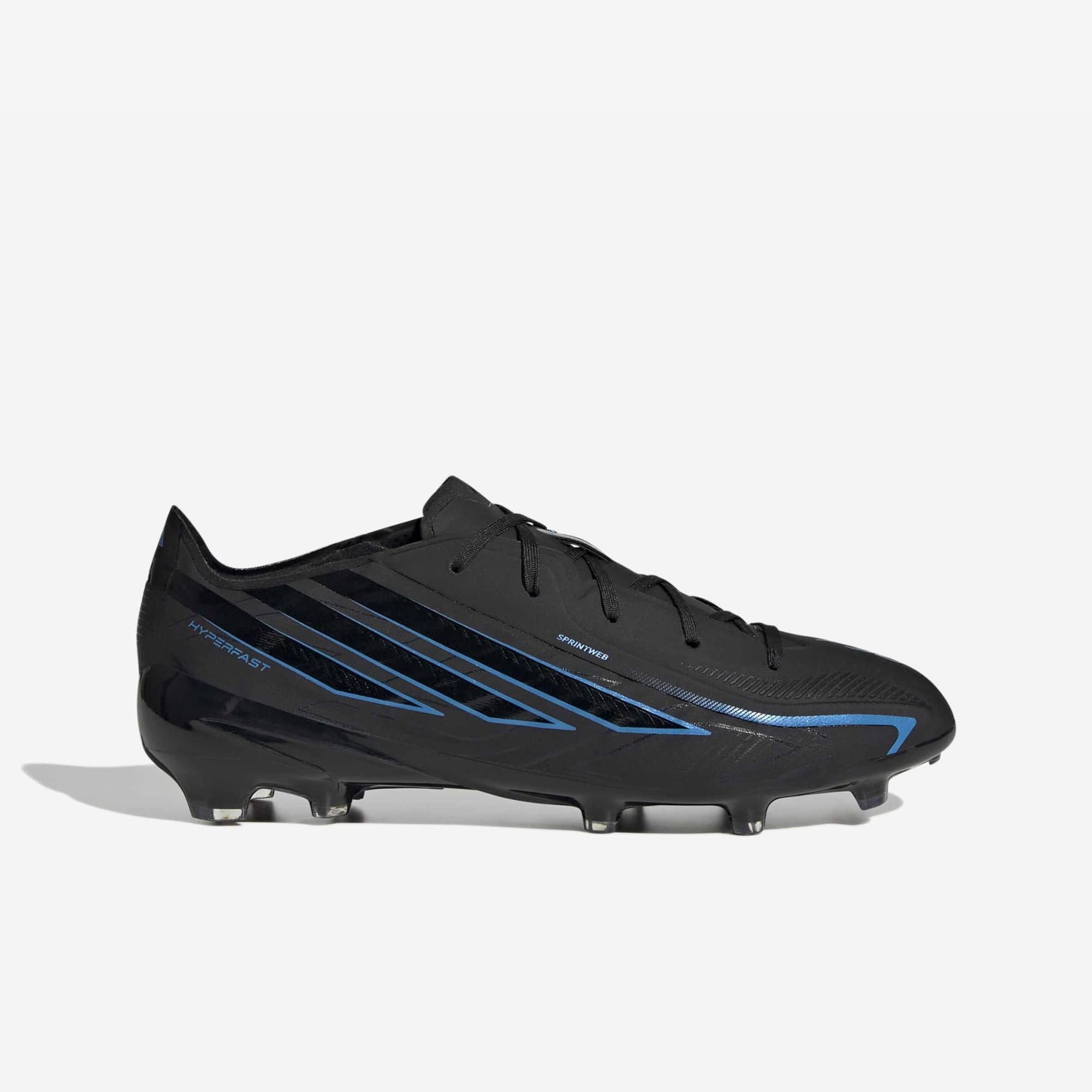 adidas Jr. F50 Hyperfast Elite Big Kids' Firm-Ground Low-Top Soccer Cleats - Core Black / Core Black / Lucid Ray Blue