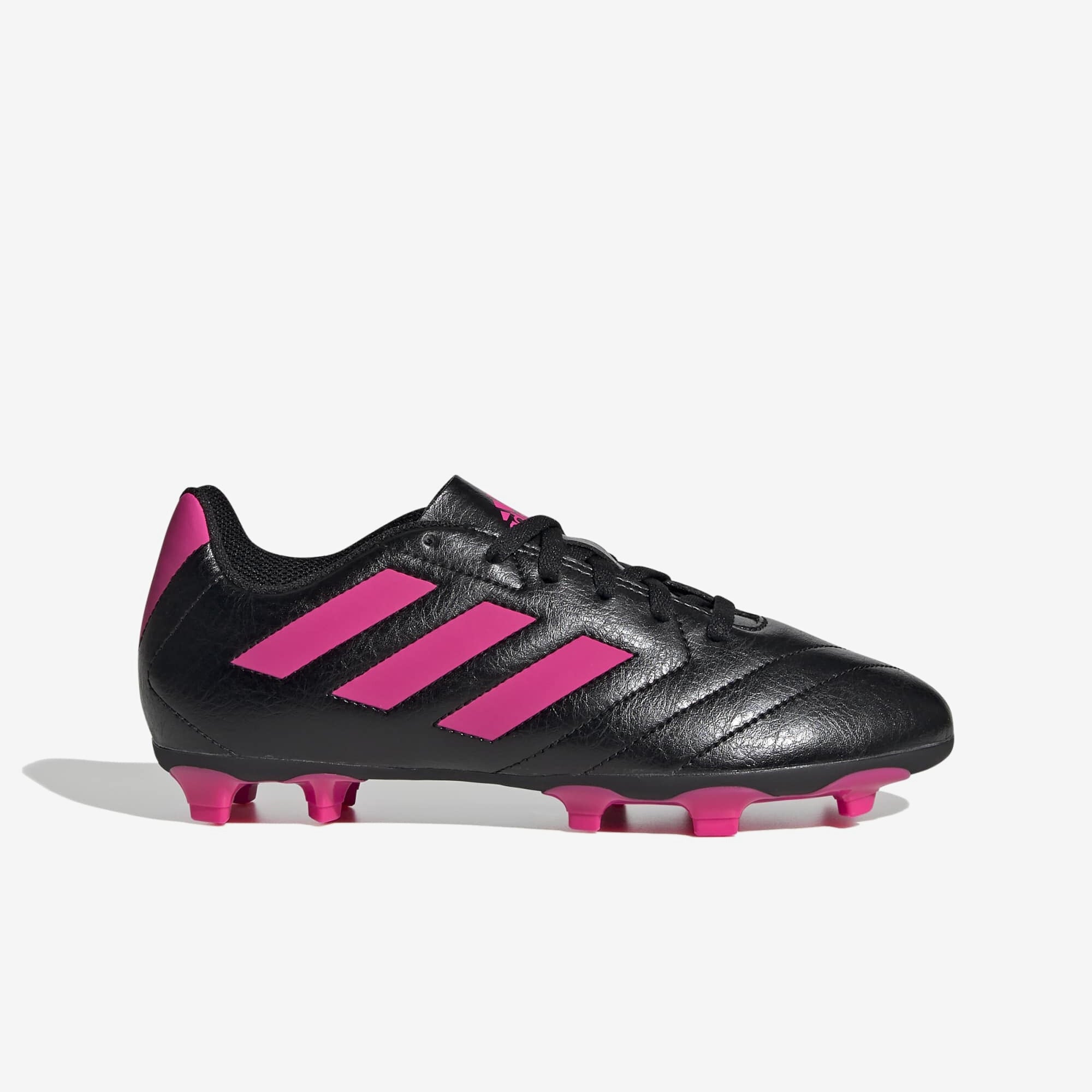 adidas Jr. Goletto VII Little/Big Kids' Firm-Ground Low-Top Soccer Cleats - Core Black / Shock Pink / Shock Pink