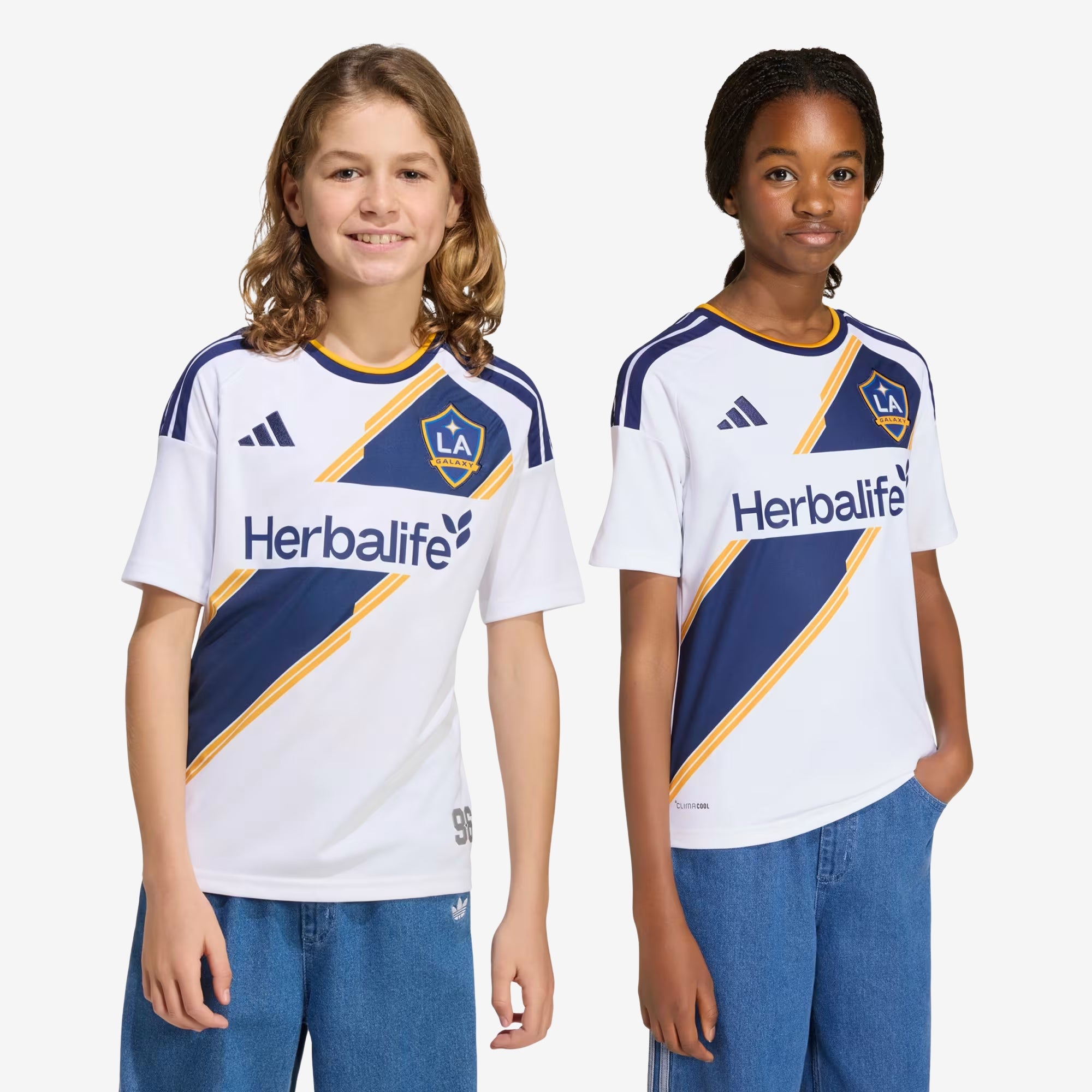 adidas LA Galaxy 2026/27 Stadium Home Big Kids' Soccer Jersey - White