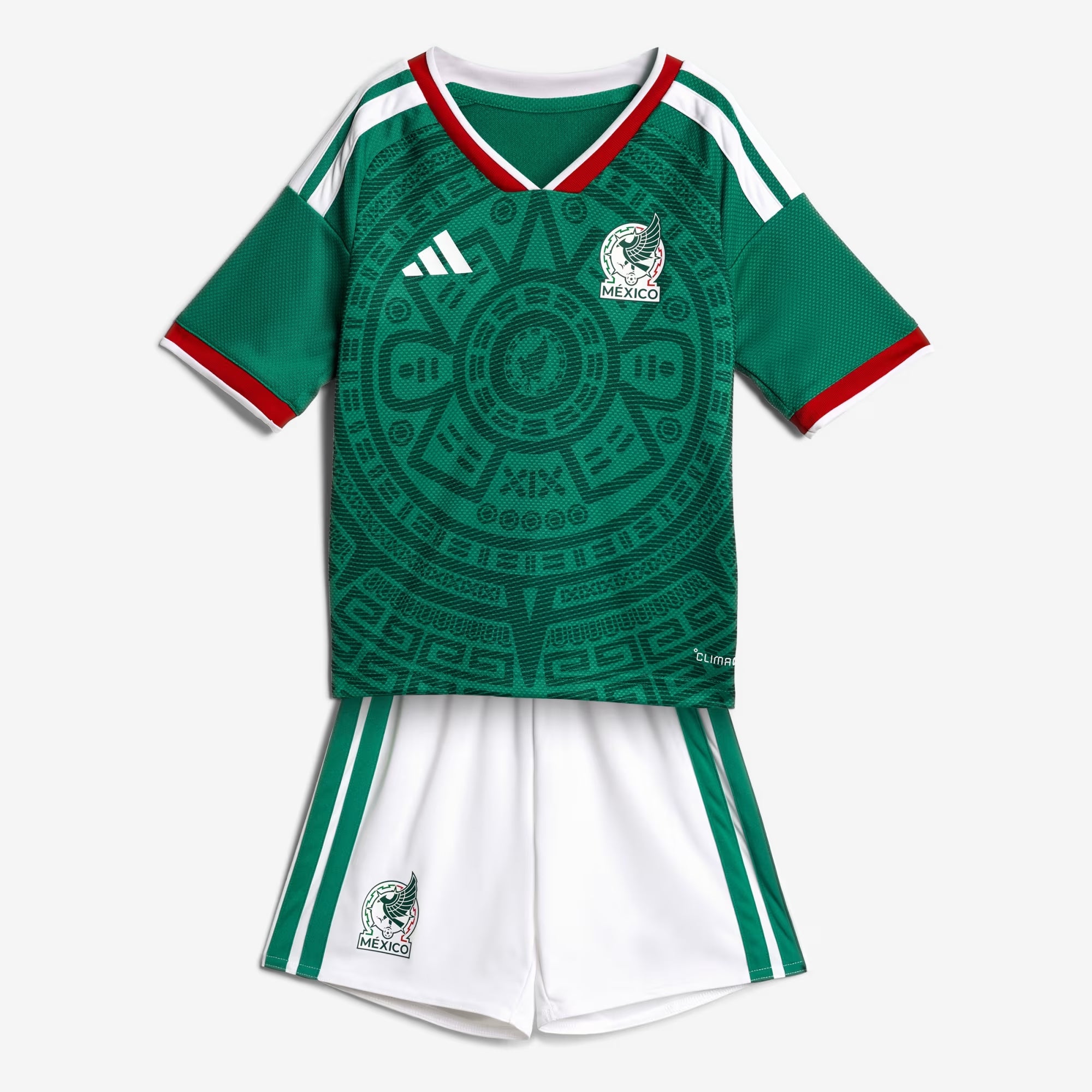 adidas Mexico 2026 Home Mini Little/Big Kids' Soccer Kit - Bold Green
