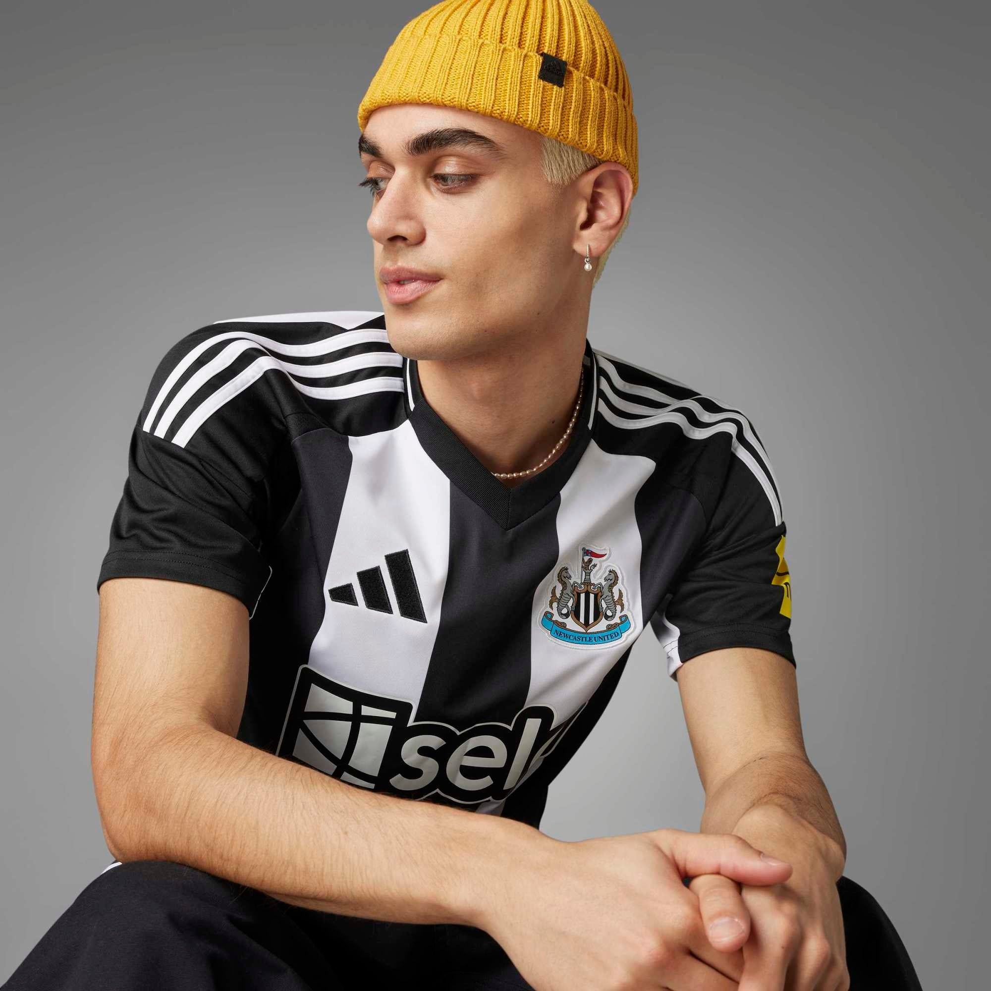 adidas Newcastle United FC 2024/25 Stadium Home Men's Soccer Jersey - Black / White / Onix