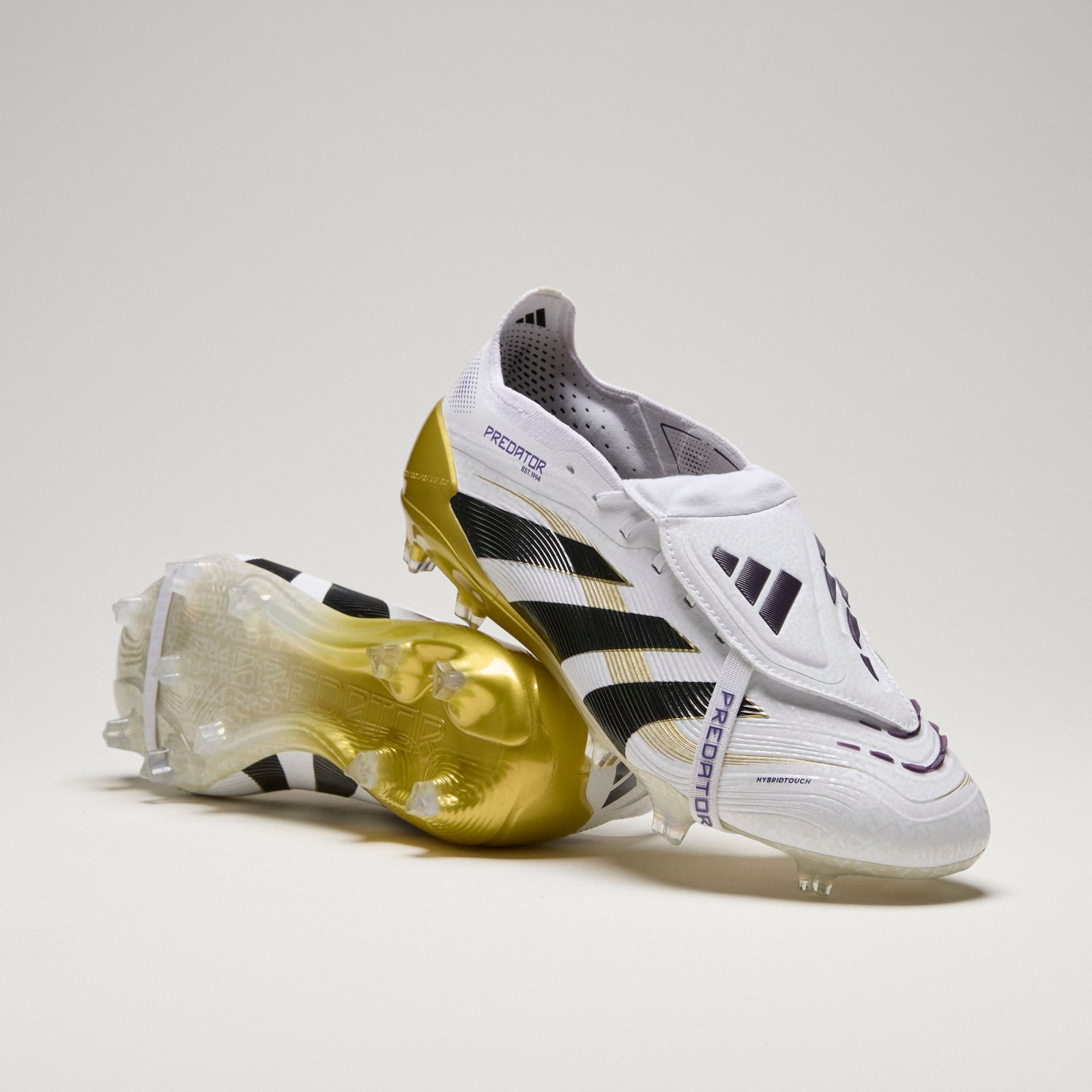 adidas Predator Elite Fold-Over Tongue FG Low-Top Soccer Cleats - Ftwr White / Core Black / Gold Met.
