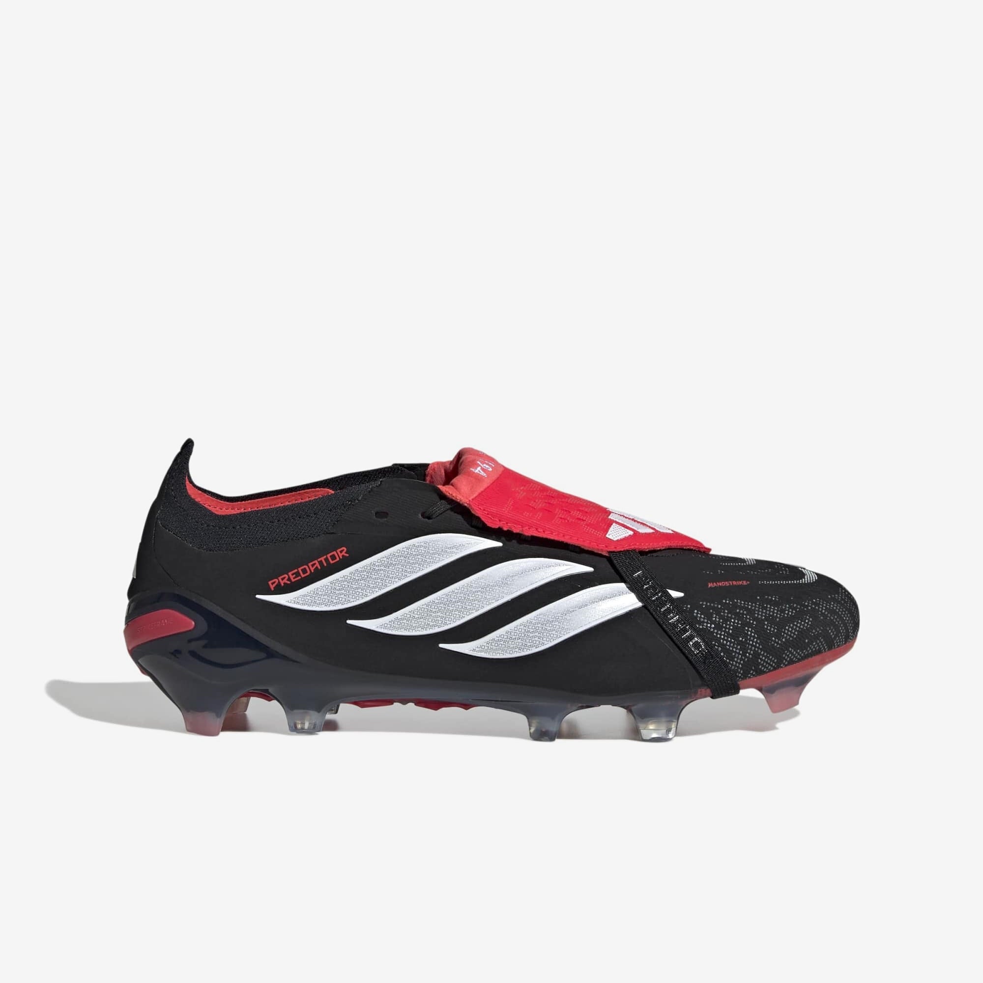 adidas Predator Elite Fold-Over Tongue Firm-Ground Low-Top Soccer Cleats - Core Black / Cloud White / Lucid Red