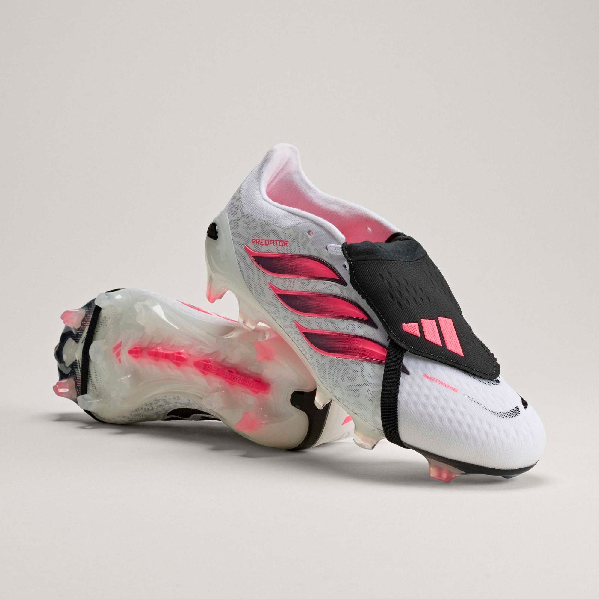 adidas Predator Pro Fold-Over Tongue Firm-Ground Low-Top Soccer Cleats - Cloud White / Solar Turbo / Core Black