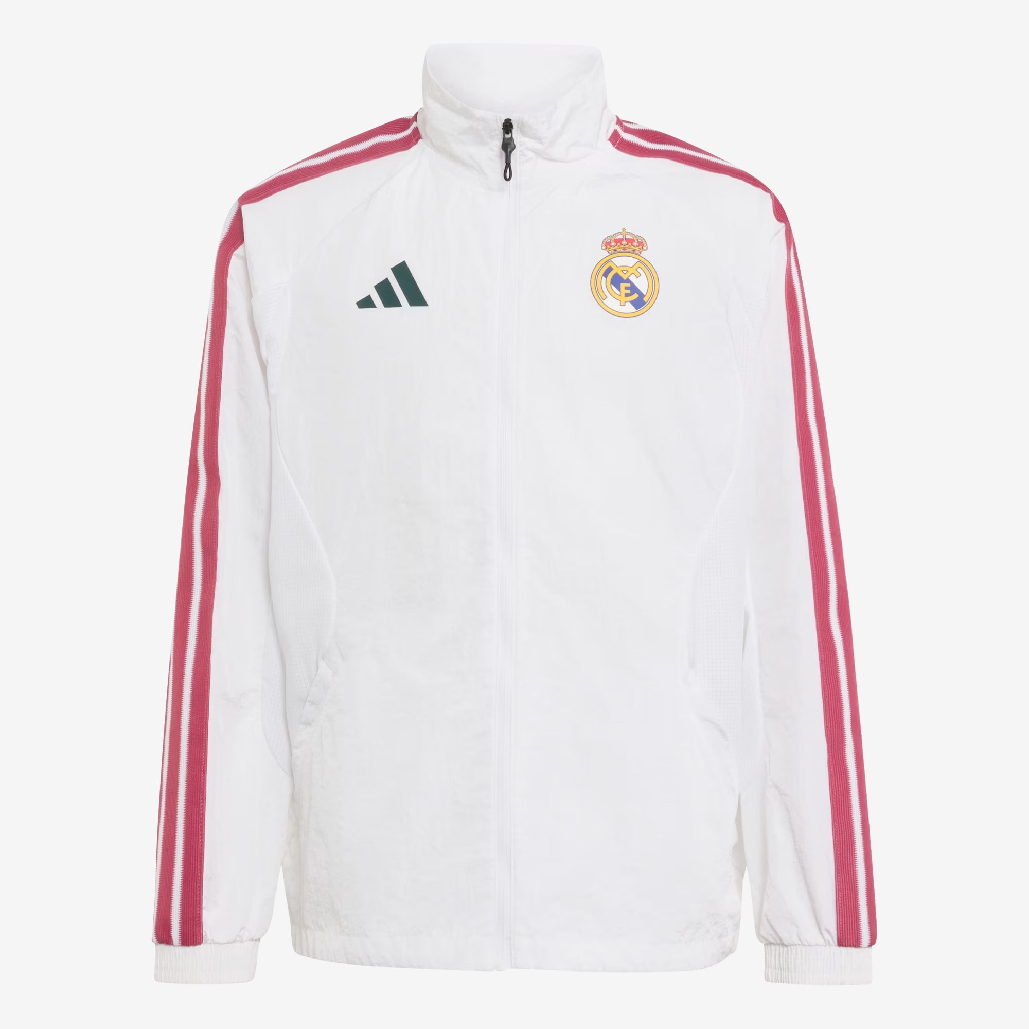 adidas Real Madrid Home Anthem Big Kids' Full-Zip Soccer Jacket - White