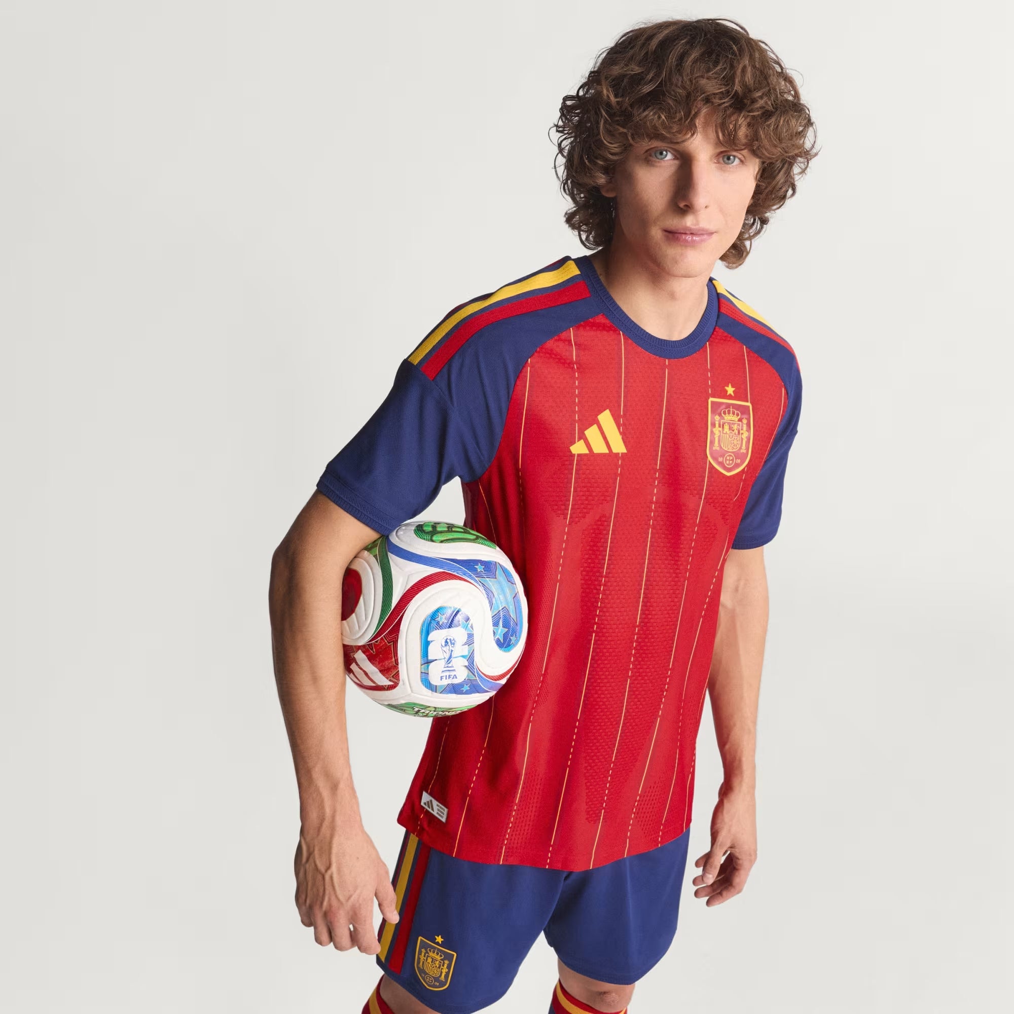 adidas Spain 2026 Match Home Men's Soccer Authentic Jersey - Vivid Red