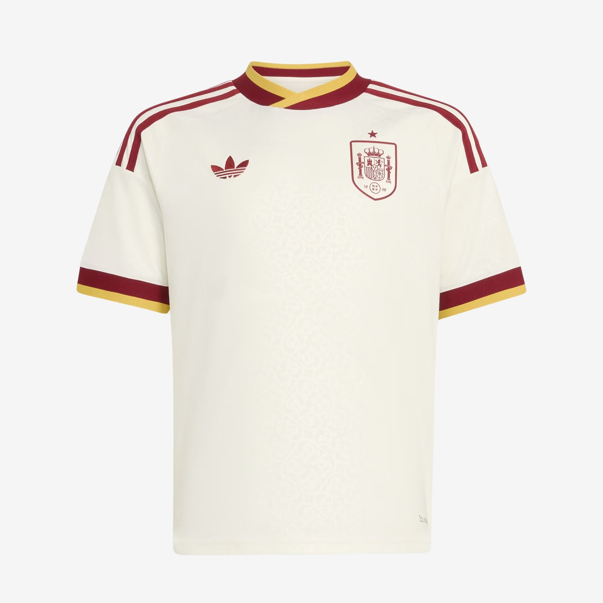 adidas Spain 2026 Stadium Away Big Kids' Soccer Jersey - Off White