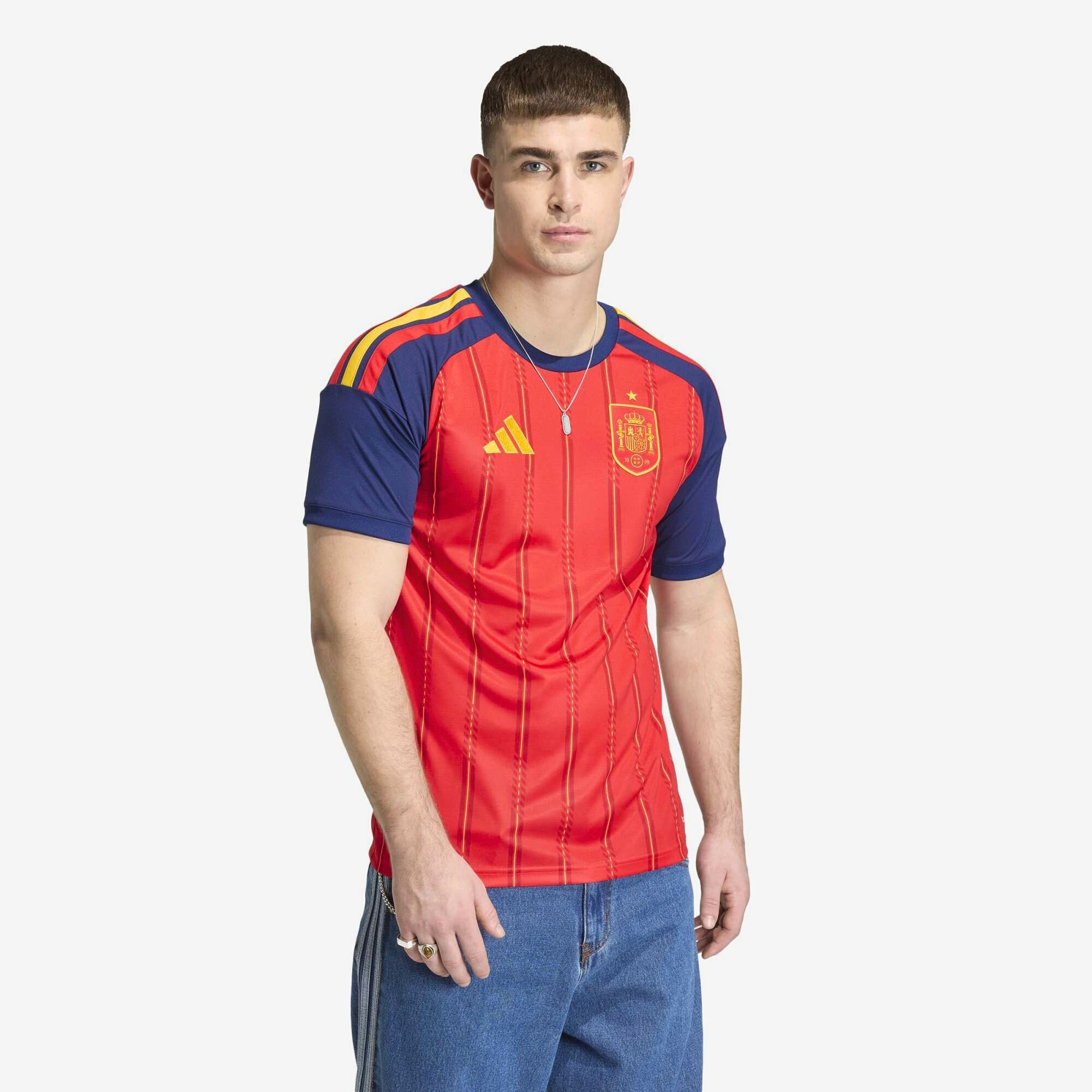adidas Spain 2026 Stadium Home Men's Soccer Jersey - Vivid Red