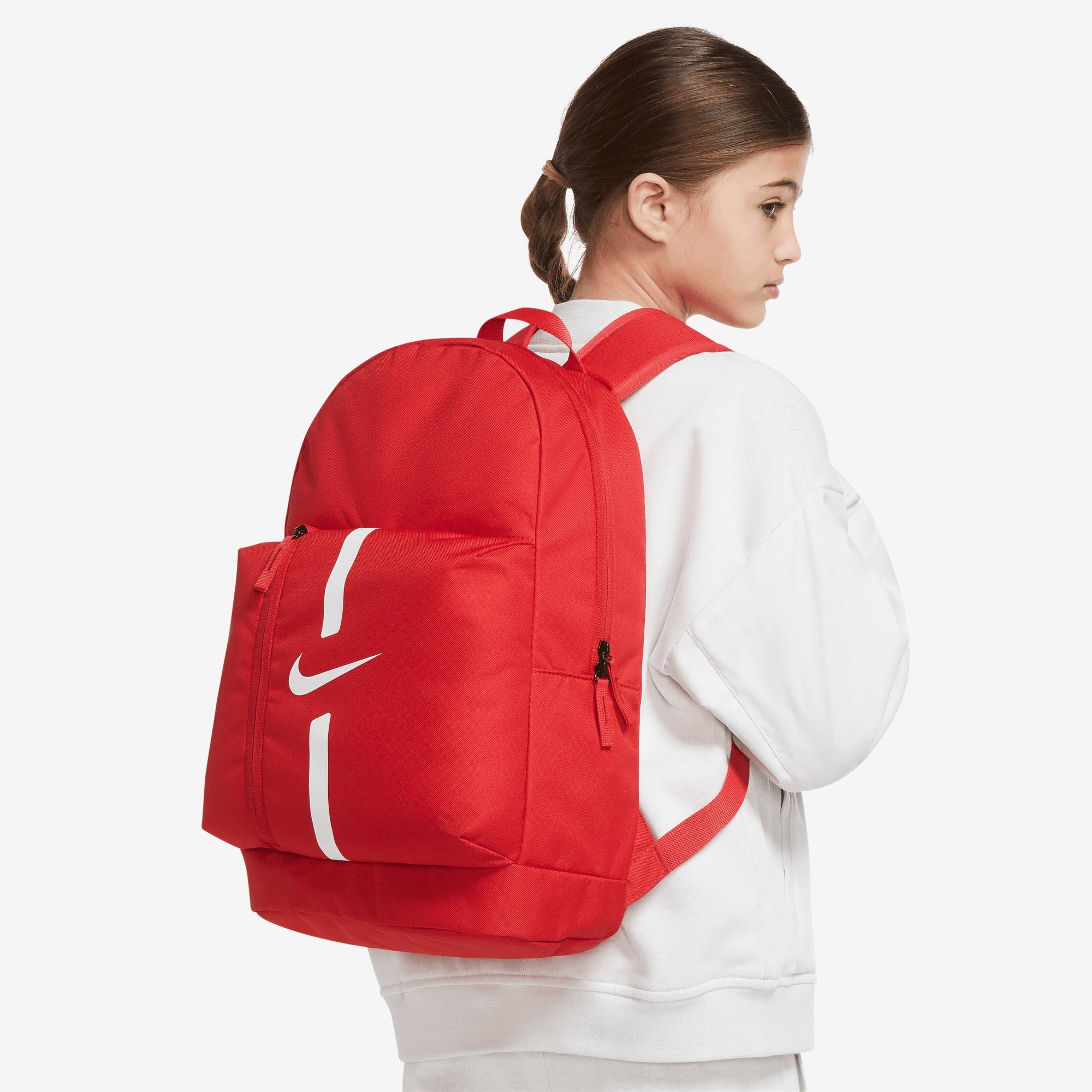 Nike Academy Team Kids' Soccer Backpack (22L) - University Red/Black/White
