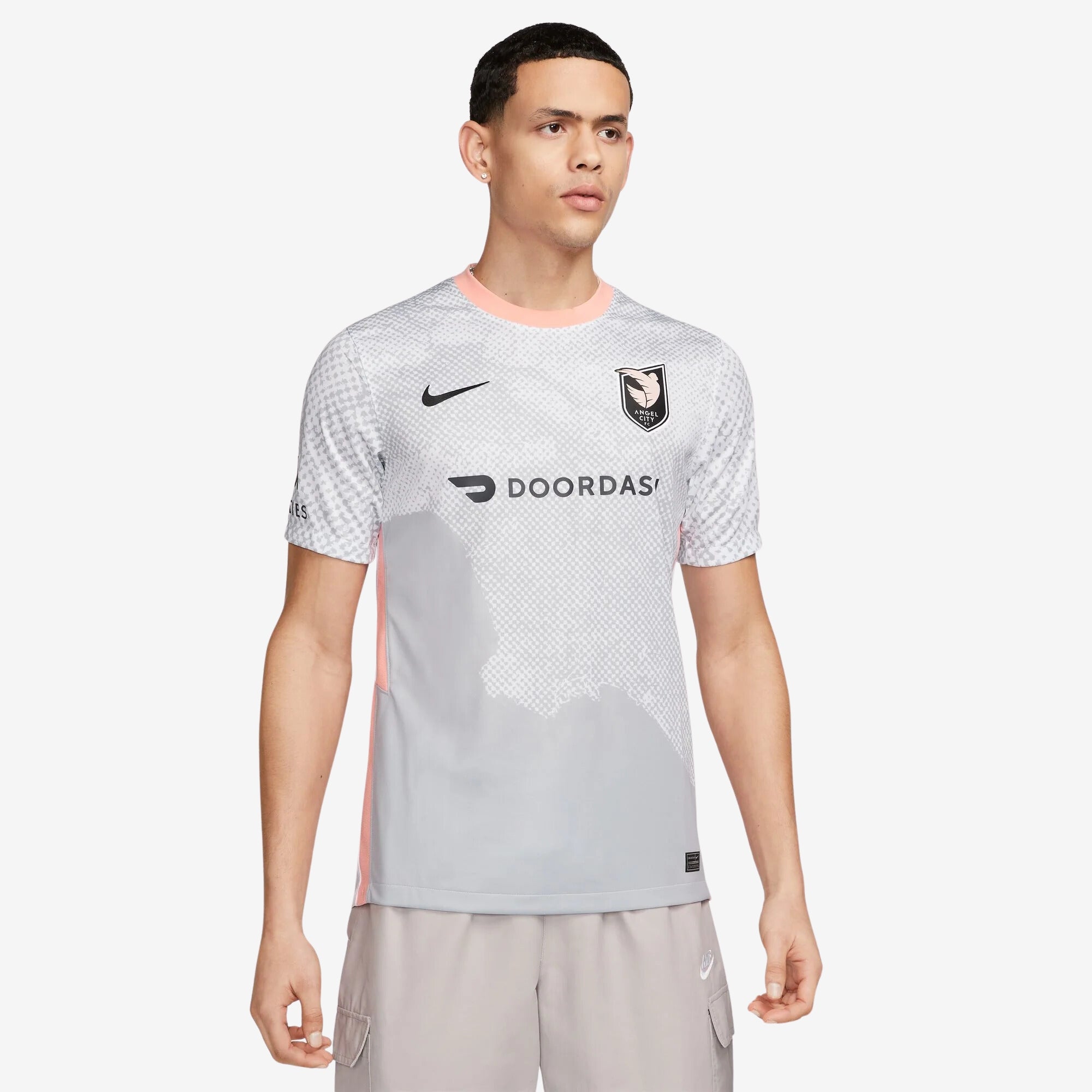 Nike Angel City FC 2023/24 Stadium Away Men's Dri-FIT Soccer Replica Jersey - White/Wolf Grey/Bleached Coral/Dark Smoke Grey