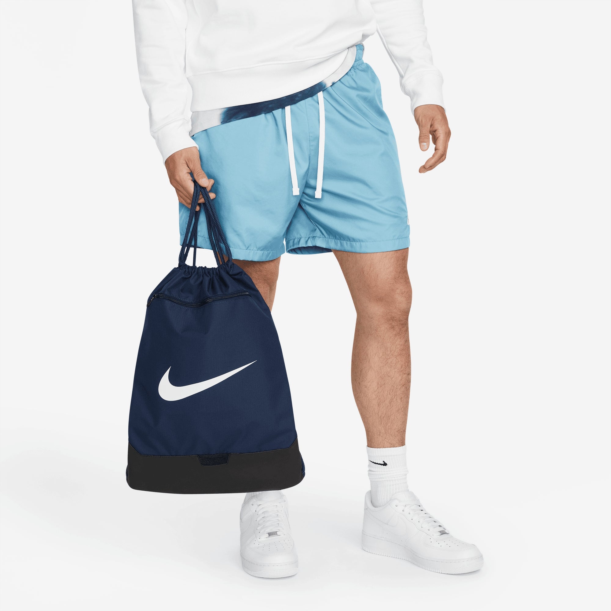 Nike Brasilia 9.5 Training Gym Sack (18L) - Midnight Navy/Black/White