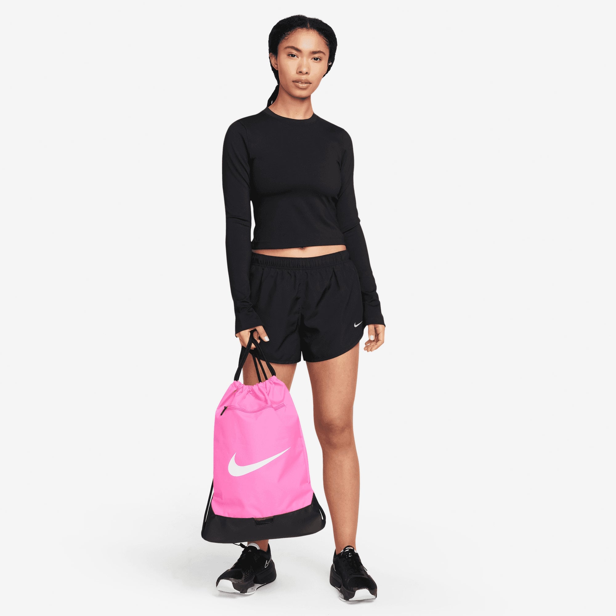 Nike Brasilia 9.5 Training Gym Sack (18L) - Laser Fuchsia/Black/White