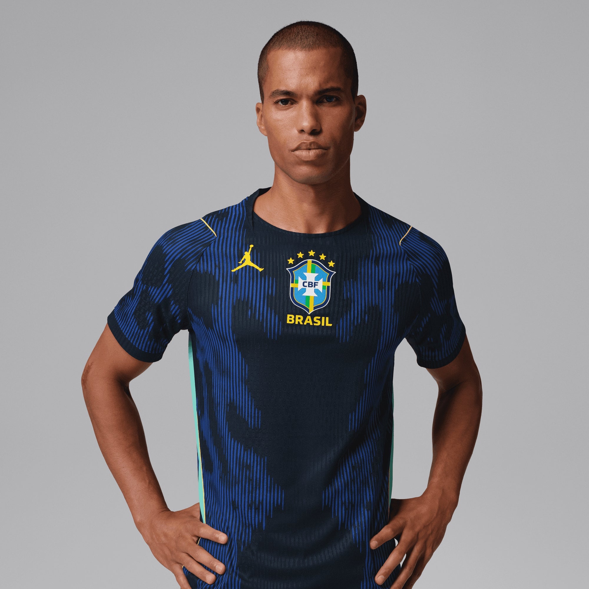 Nike Brazil 2026 Match Away Men's Jordan Aero-FIT Soccer Authentic Jersey - Old Royal/Black