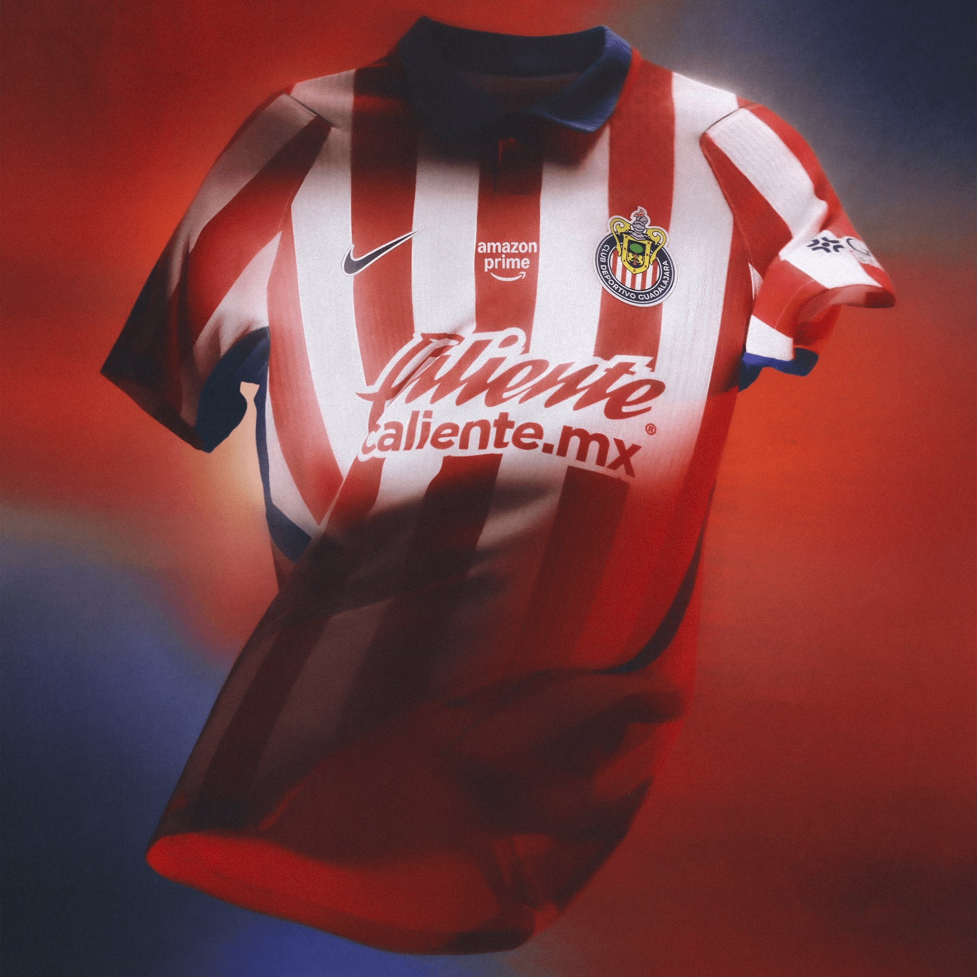 Nike Chivas 2026/27 Stadium Home Men's Dri-FIT Soccer Replica Jersey - White/Speed Red/Loyal Blue