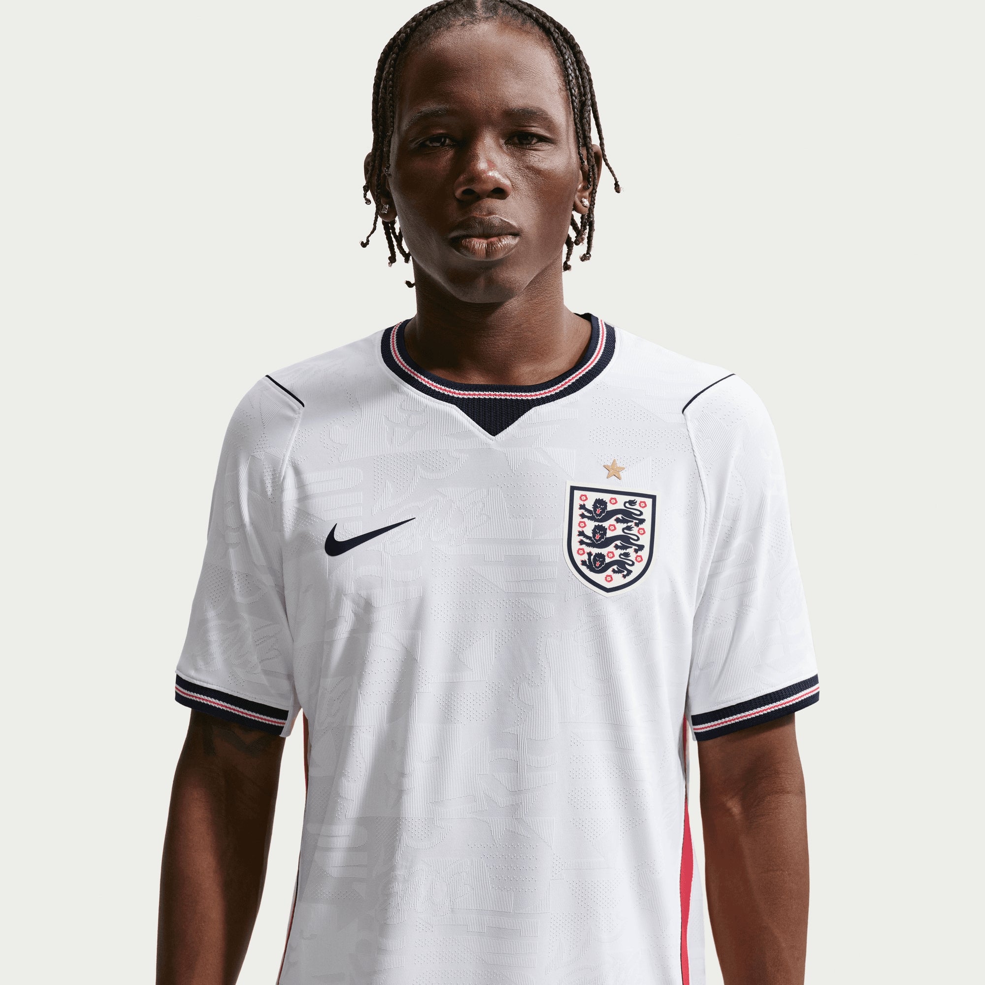 Nike England 2026 Match Home Men's Aero-FIT Soccer Authentic Jersey - White/Speed Red/Obsidian/Obsidian