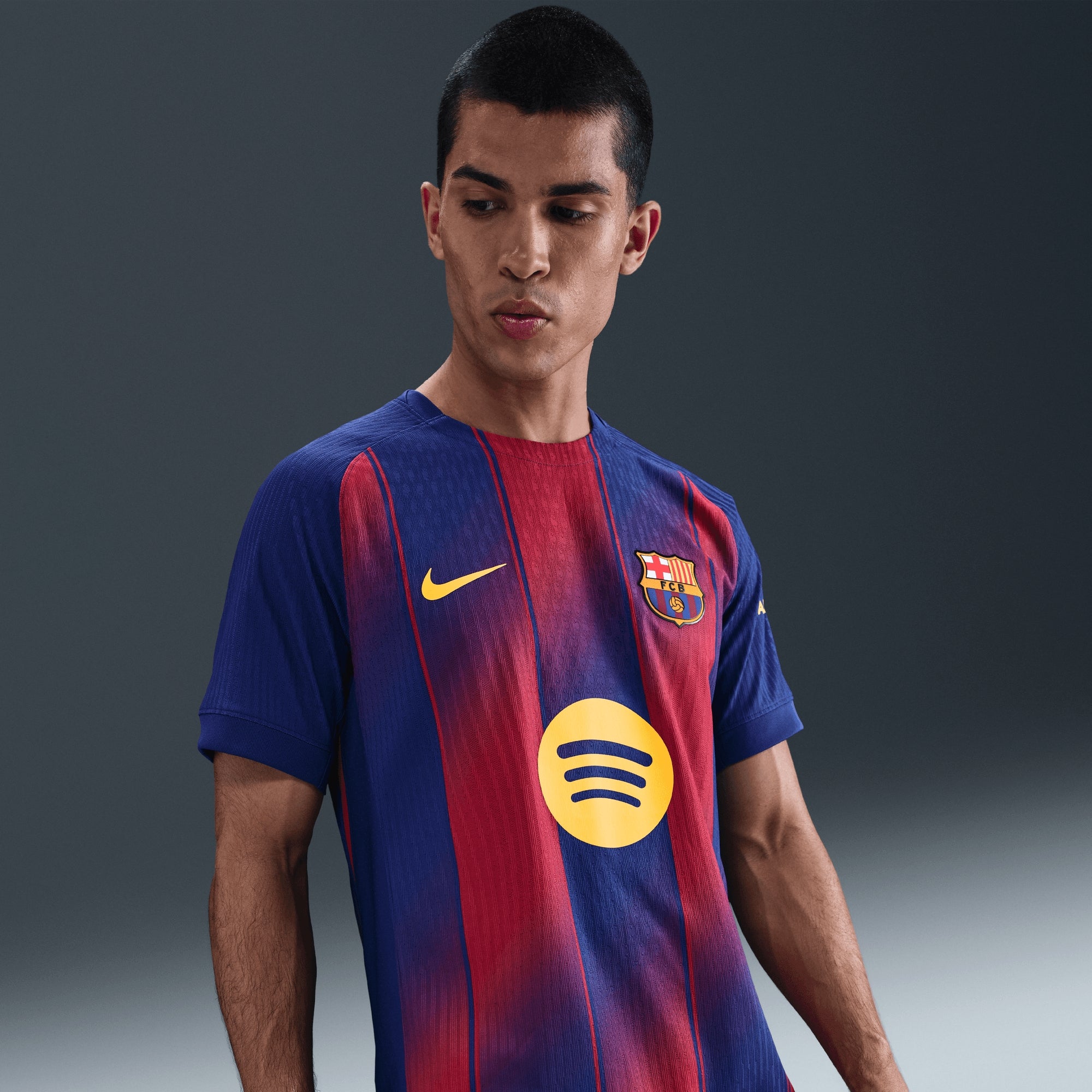 Nike FC Barcelona 2025/26 Match Home Men's Dri-FIT ADV Soccer Authentic Jersey - Deep Royal Blue/Midwest Gold