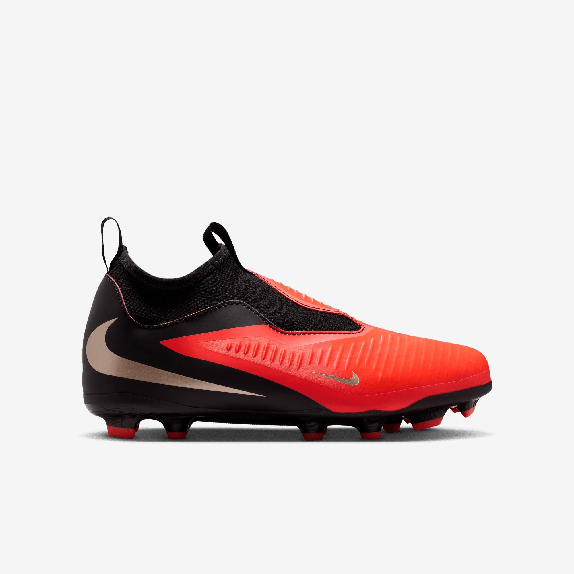Nike Jr. Phantom 6 High Academy Big Kids' Multi-Ground Soccer Cleats - Bright Crimson/Black-Bright Crimson