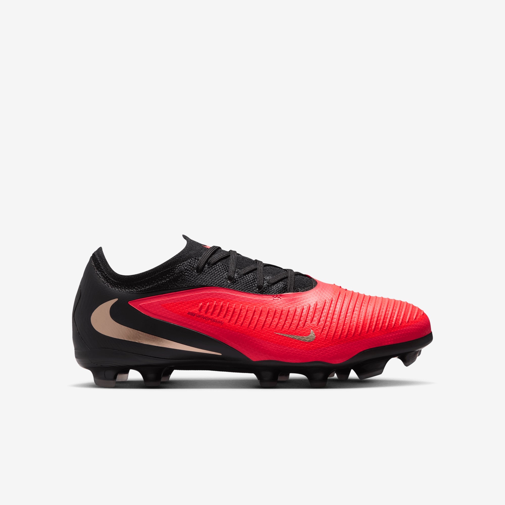 Nike Jr. Phantom 6 Low Pro Big Kids' Multi-Ground Soccer Cleats - Bright Crimson/Black-Bright Crimson