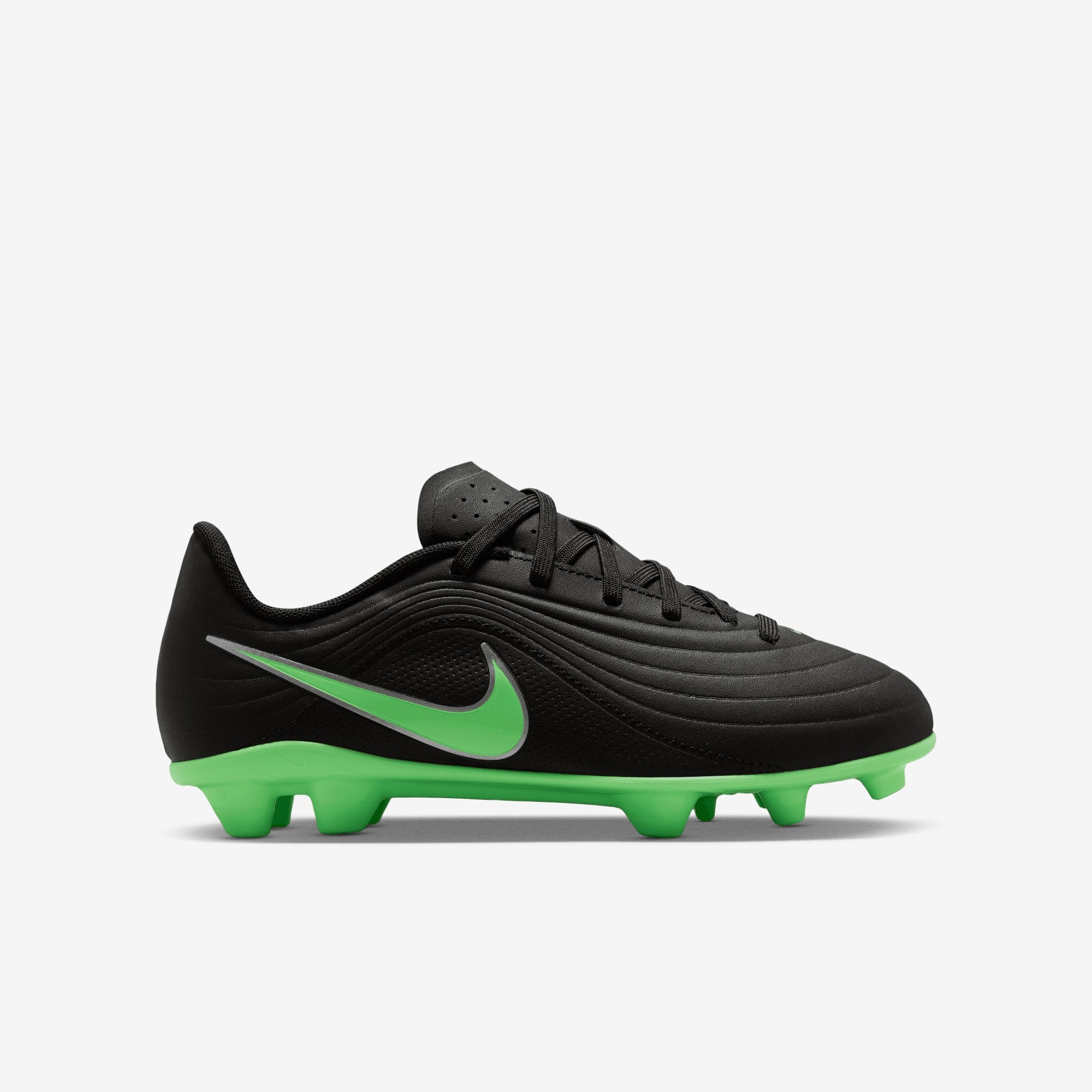 Nike Jr. Tiempo Maestro Club Big Kids' Multi-Ground Low-Top Soccer Cleats - Black/Illusion Green-Black