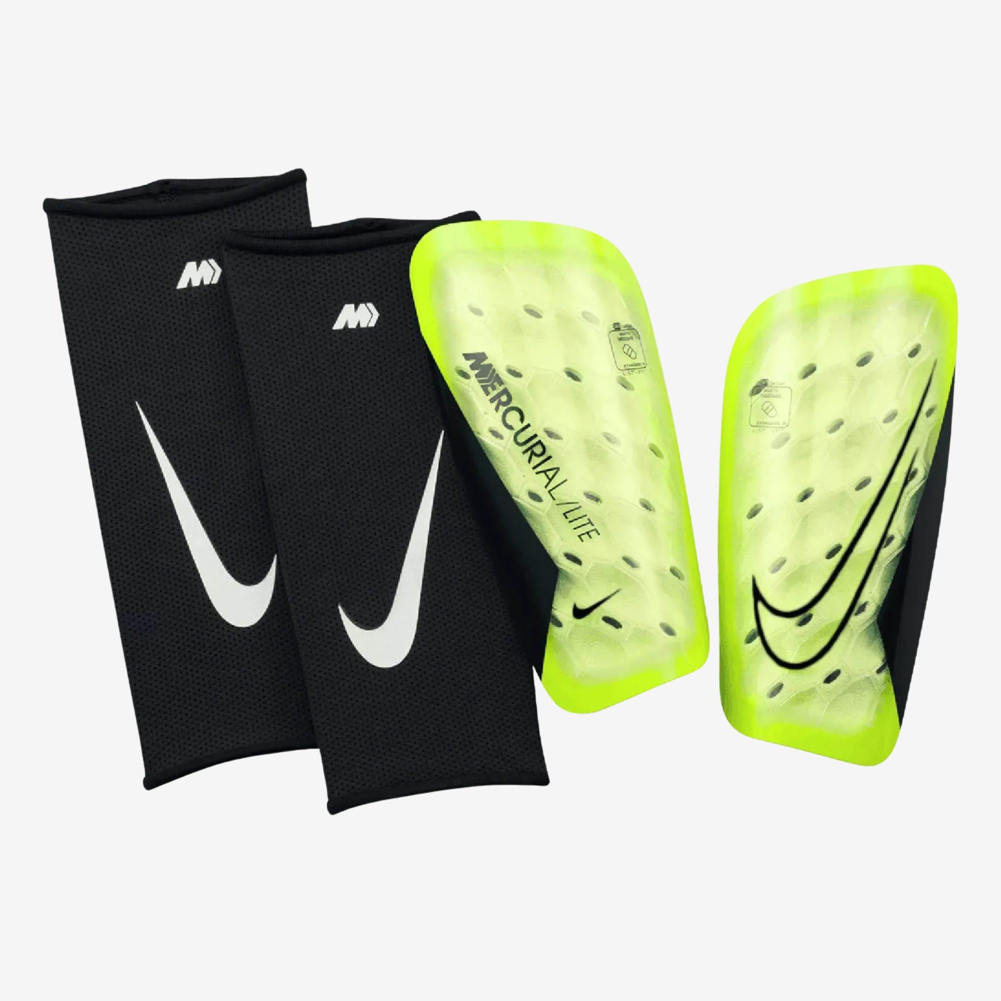 Nike Mercurial Lite Soccer Shin Guards - Volt/Barely Volt/Black