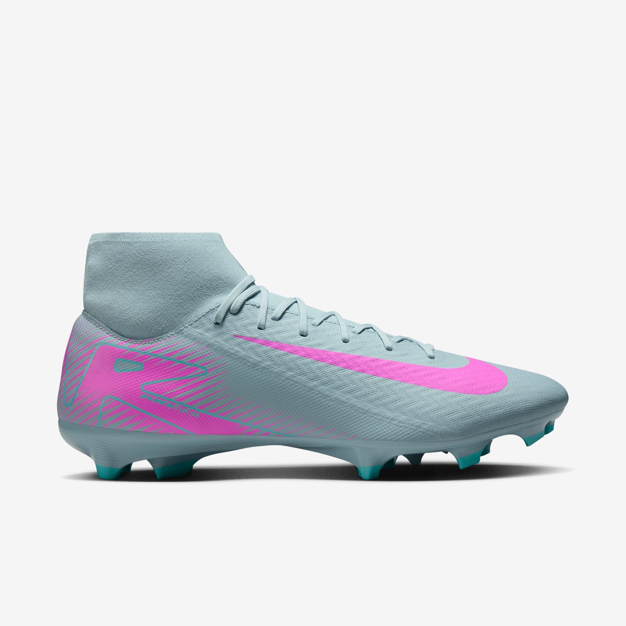Nike Mercurial Superfly 10 Academy MG High-Top Soccer Cleats - Ocean Cube/Pink Blast