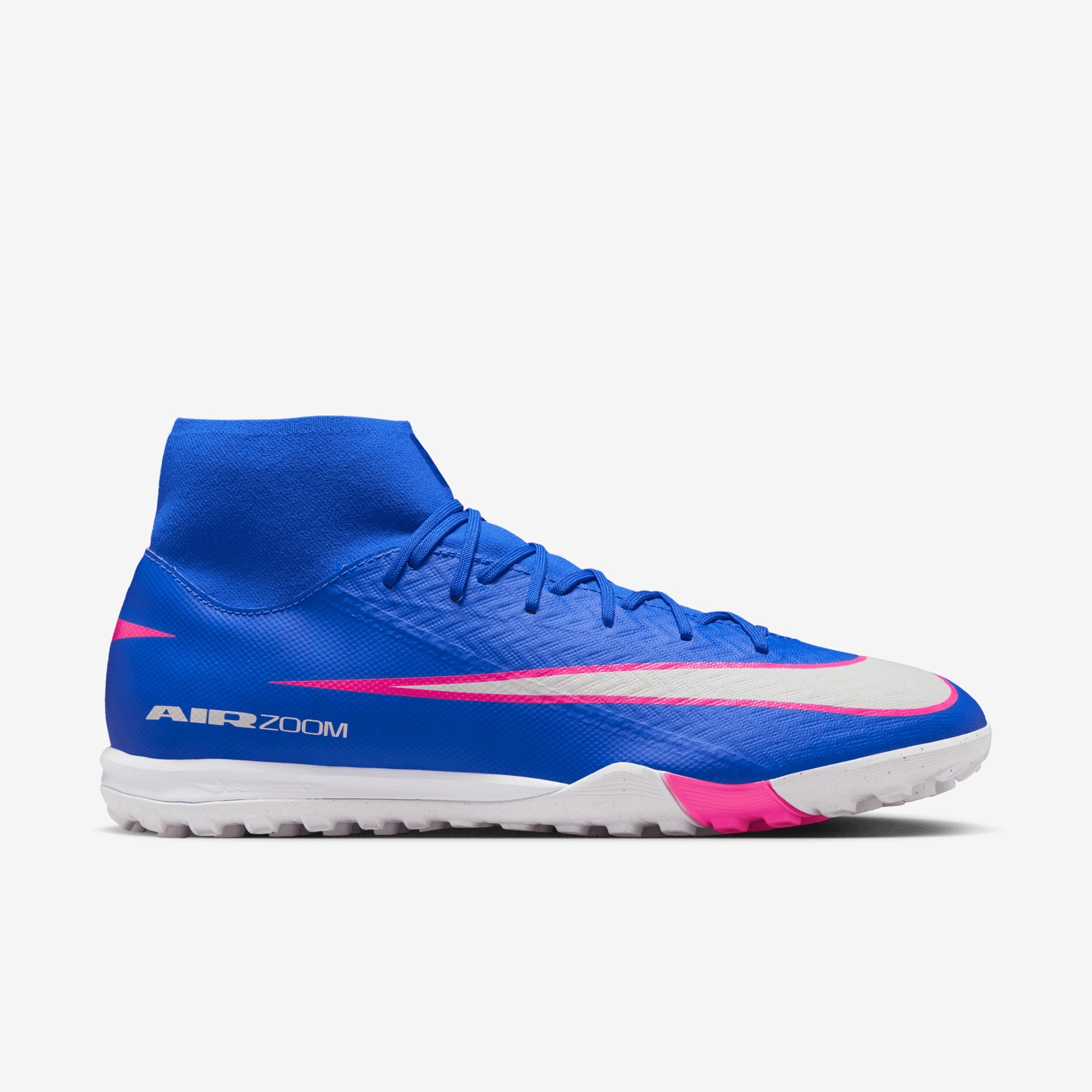 Nike Mercurial Superfly 10 Academy Turf High-Top Soccer Shoes - Racer Blue/White