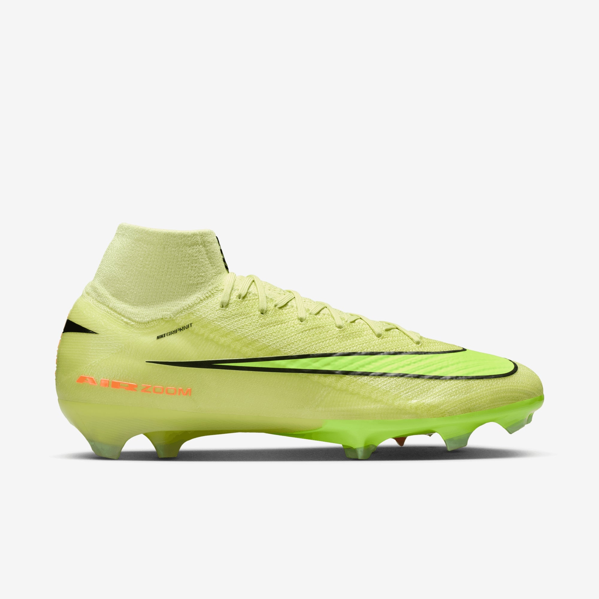 Nike Mercurial Superfly 10 Elite Firm-Ground High-Top Soccer Cleats - Limelight/Volt-Hyper Crimson
