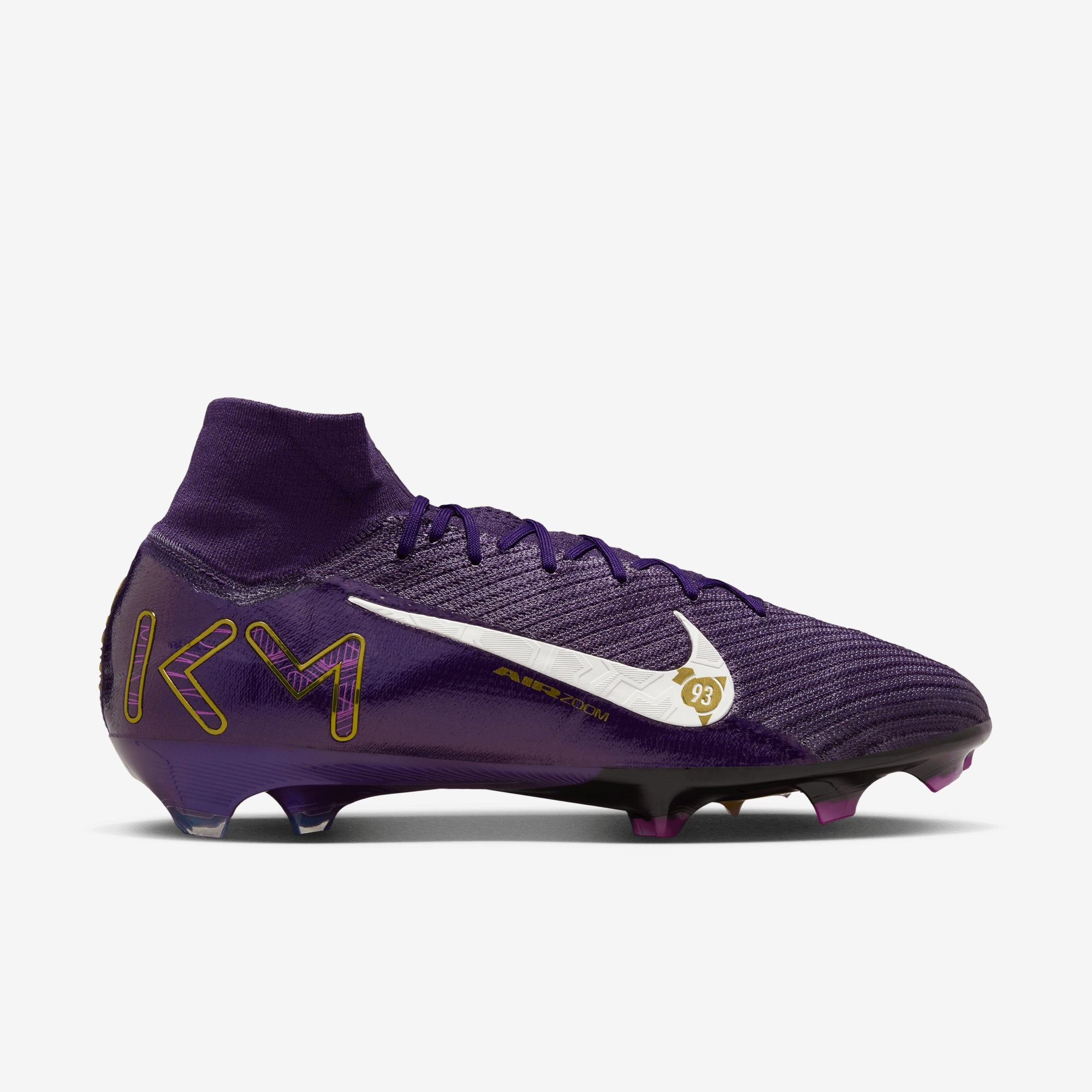 Nike Mercurial Superfly 10 Elite "Kylian Mbappé" FG High-Top Soccer Cleats - Grand Purple/Pale Ivory