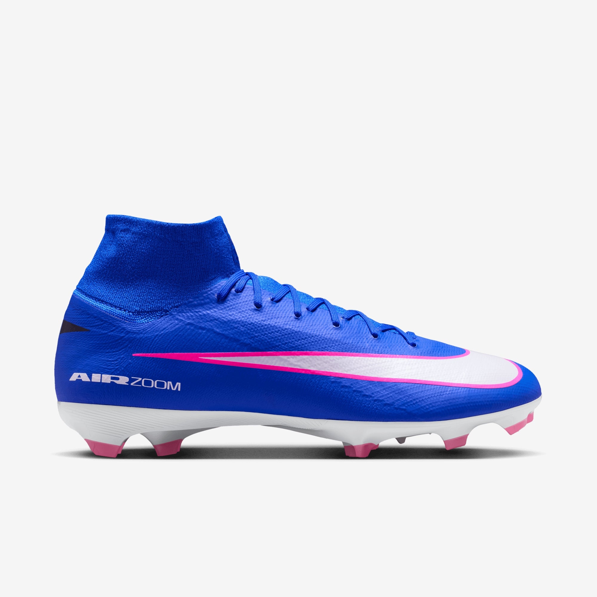 Nike Mercurial Superfly 10 Pro Firm-Ground High-Top Soccer Cleats - Racer Blue/White