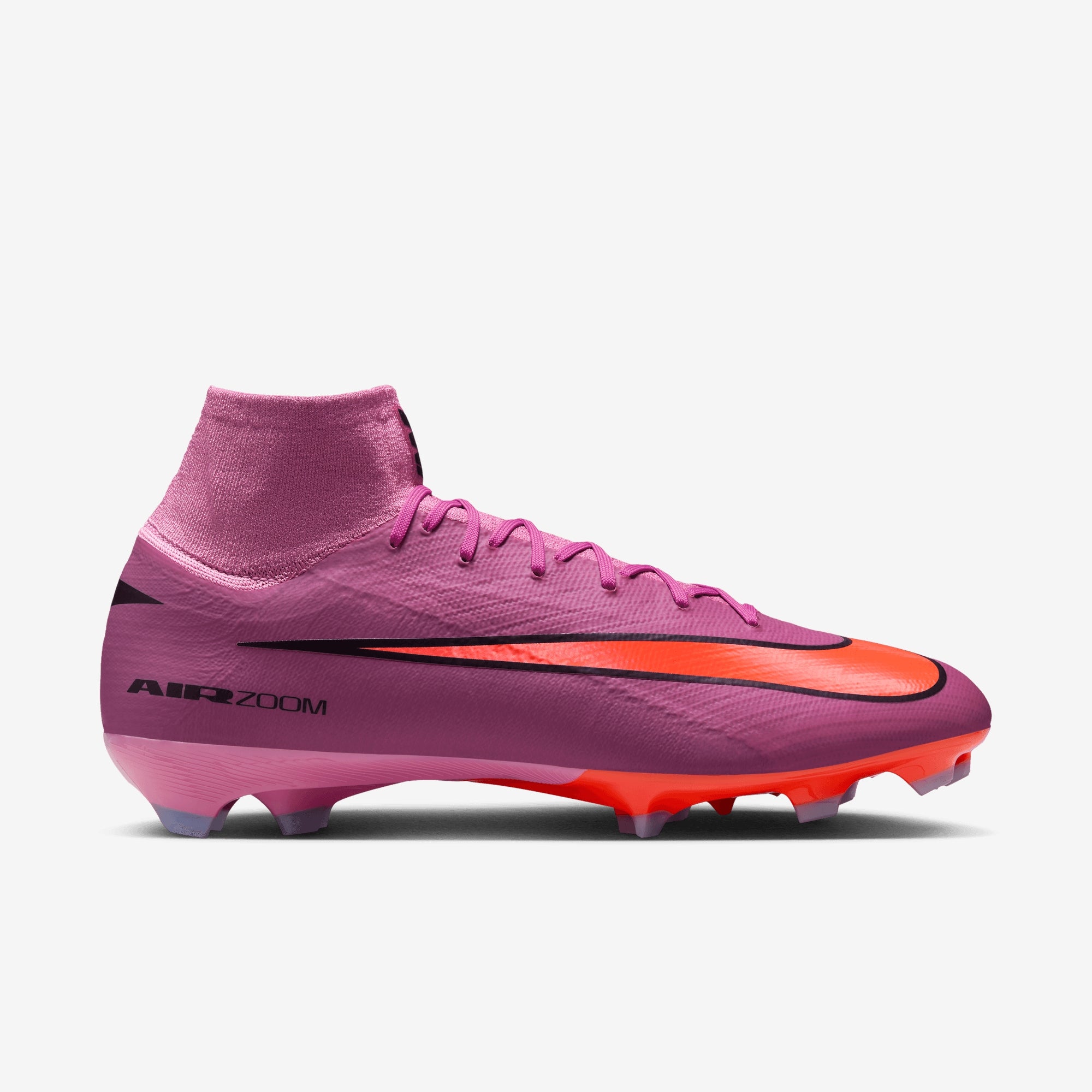 Nike Mercurial Superfly 10 Pro Firm-Ground High-Top Soccer Cleats - Magic Flamingo/Black-Total Crimson