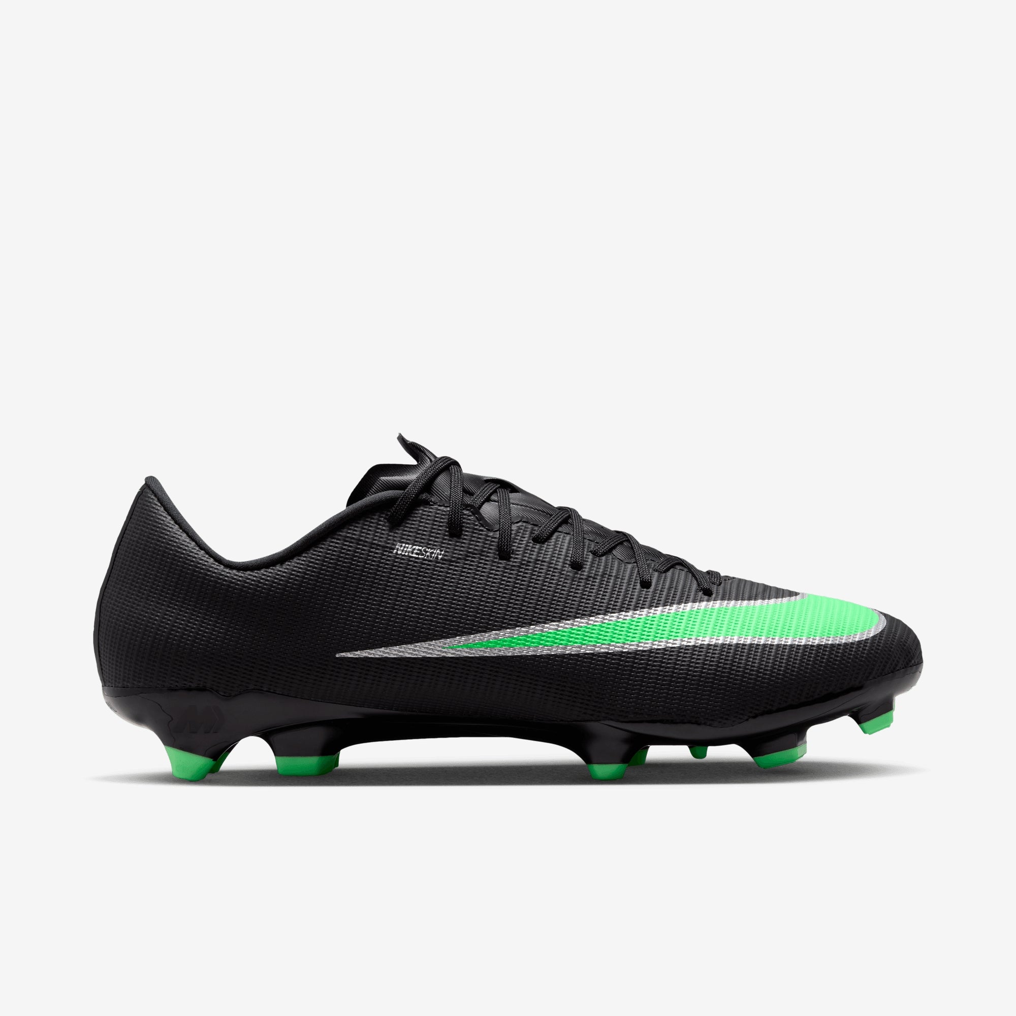 Nike Mercurial Vapor 17 Academy Multi-Ground Low-Top Soccer Cleats - Black/Illusion Green-Black
