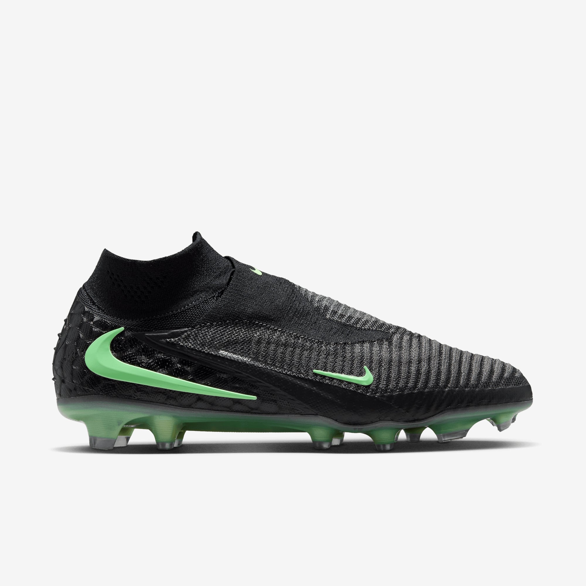 Nike Phantom 6 High Elite Firm-Ground Soccer Cleats - Black/Illusion Green-Black