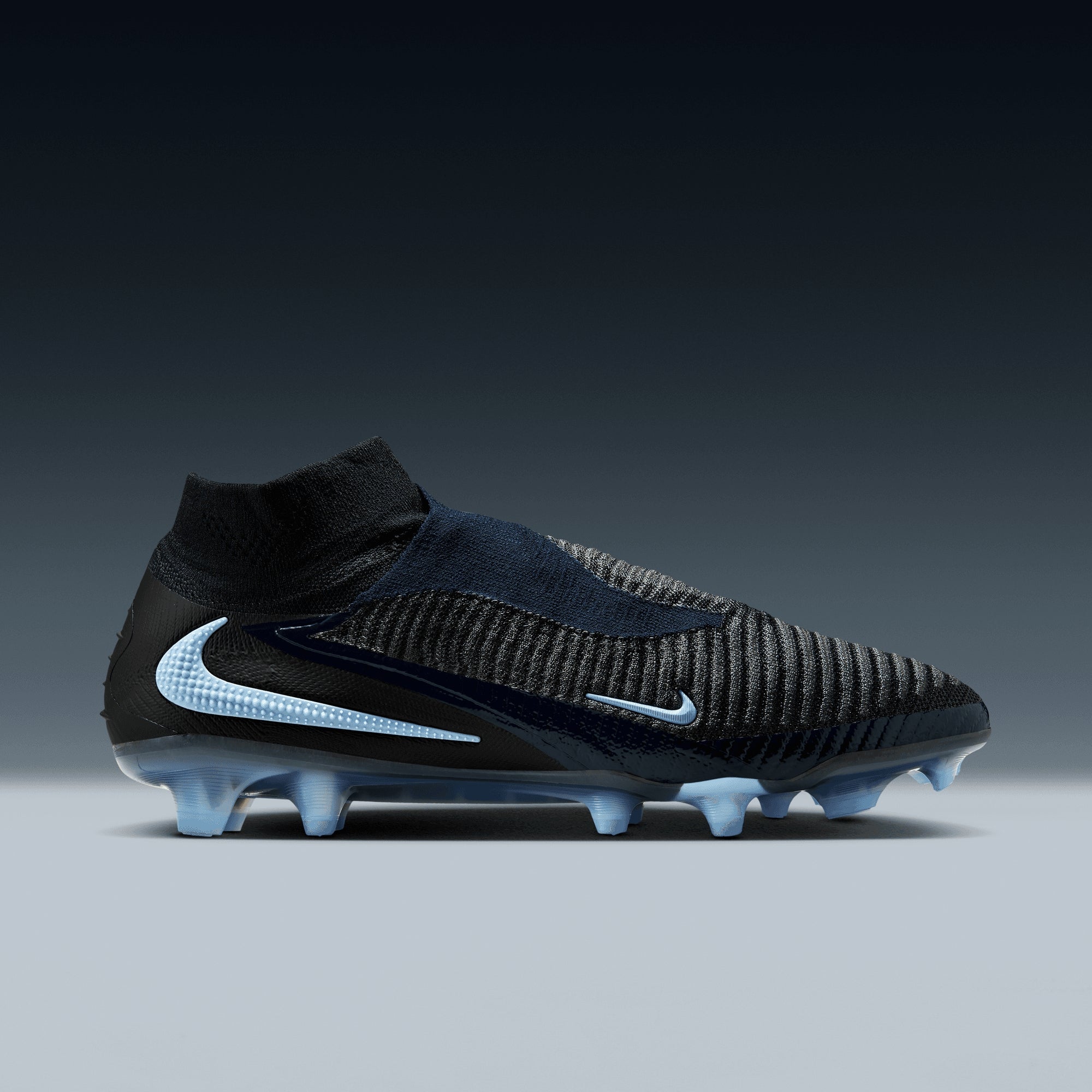 Nike Phantom 6 High Elite Firm-Ground Soccer Cleats - Black/Black