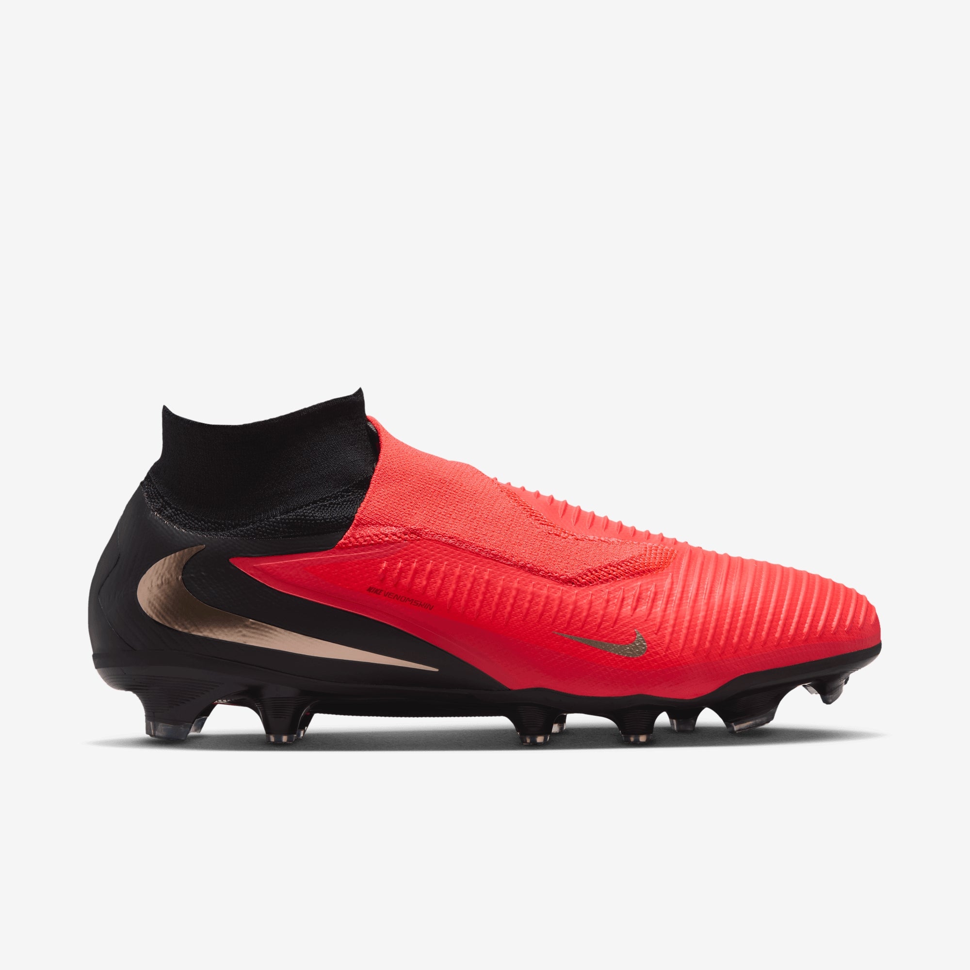 Nike Phantom 6 High Pro Firm-Ground Soccer Cleats - Bright Crimson/Blur-Black