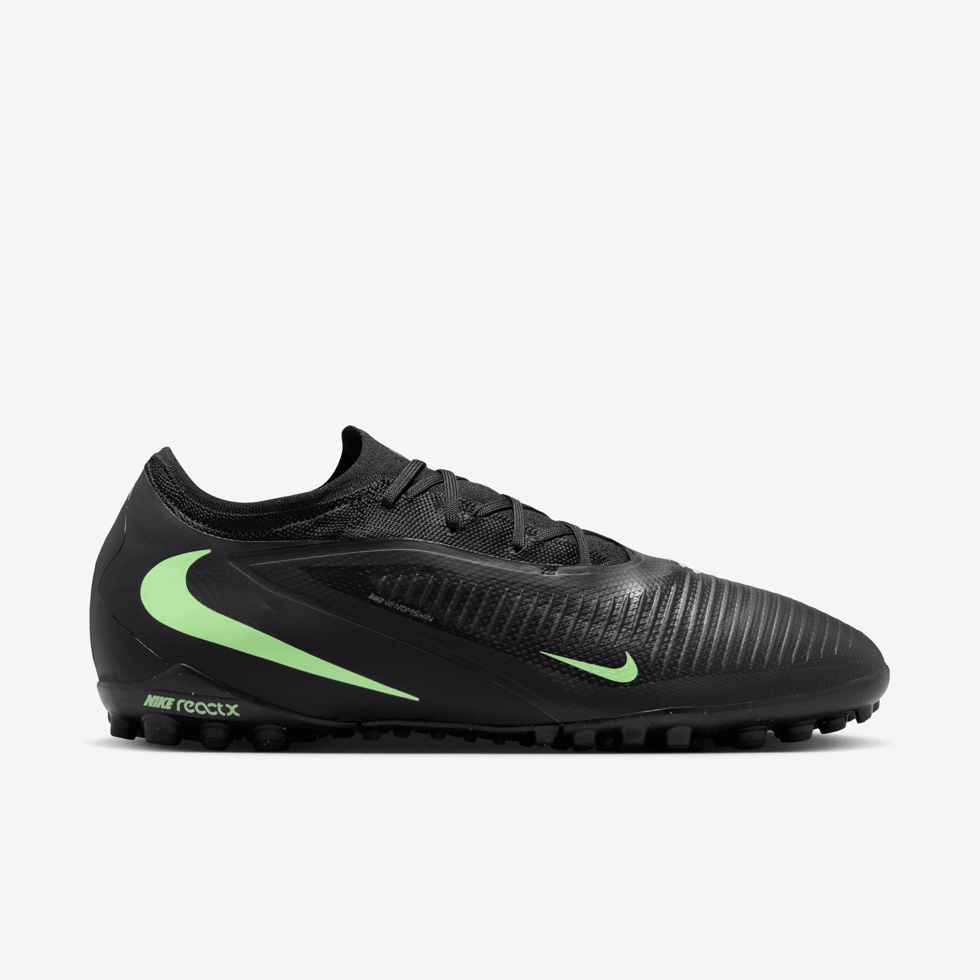 Nike Phantom 6 Low Pro Turf Soccer Shoes - Black/Illusion Green-Black