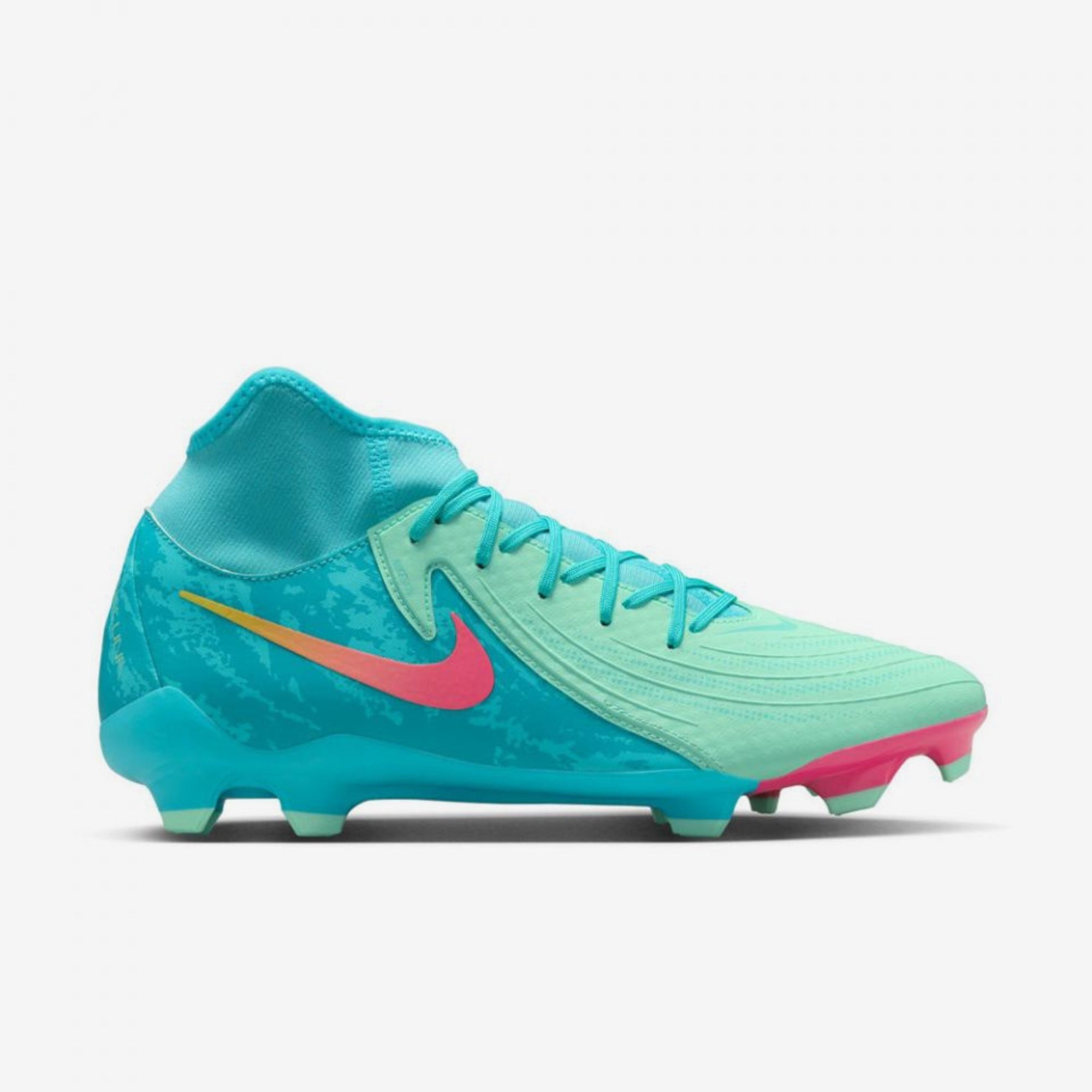 Nike Phantom Luna 2 Academy LV8 Multi-Ground High-Top Soccer Cleats - Green Glow/Black